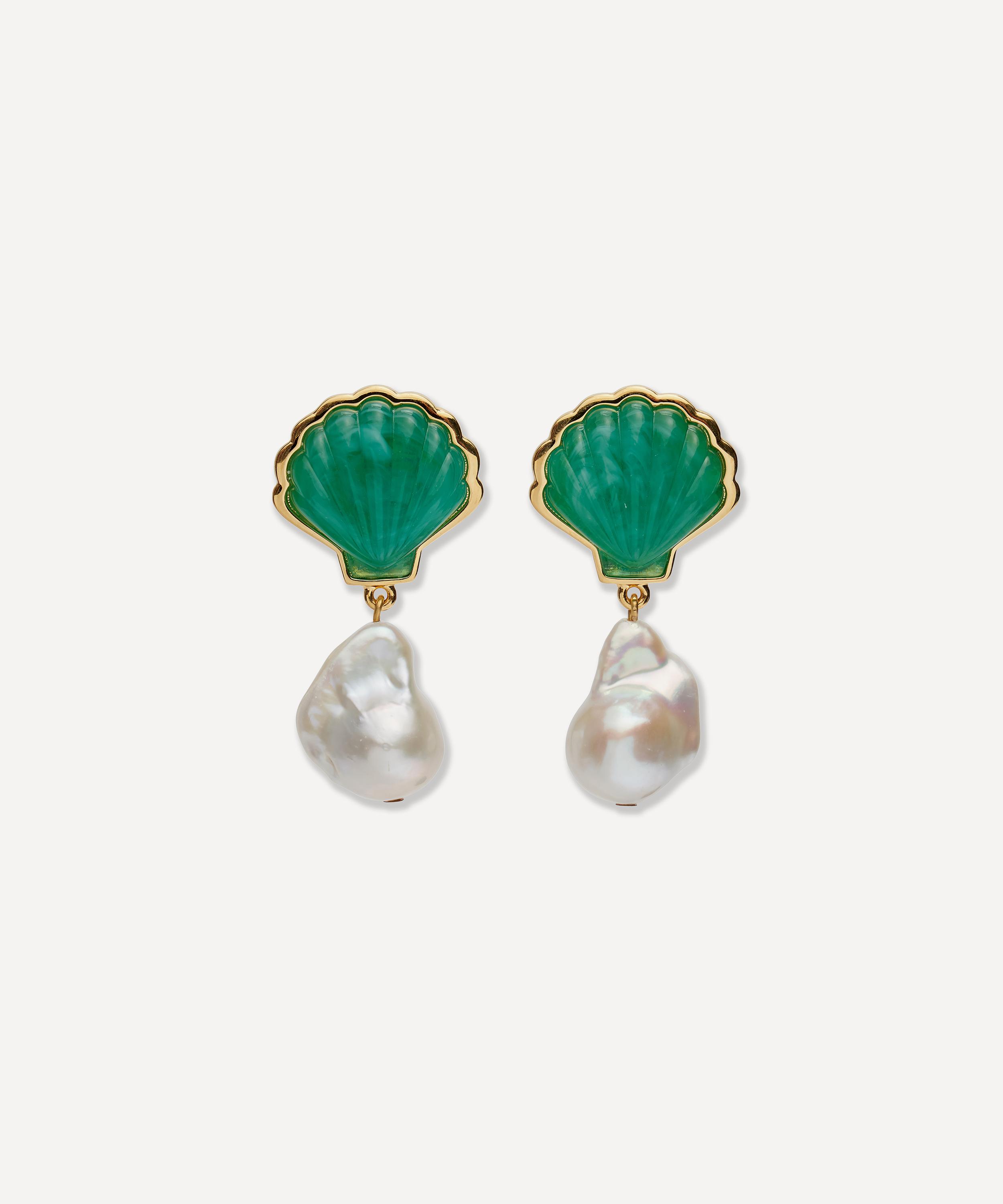 Lizzie Fortunato - Gold-Plated Marina Drop Earrings