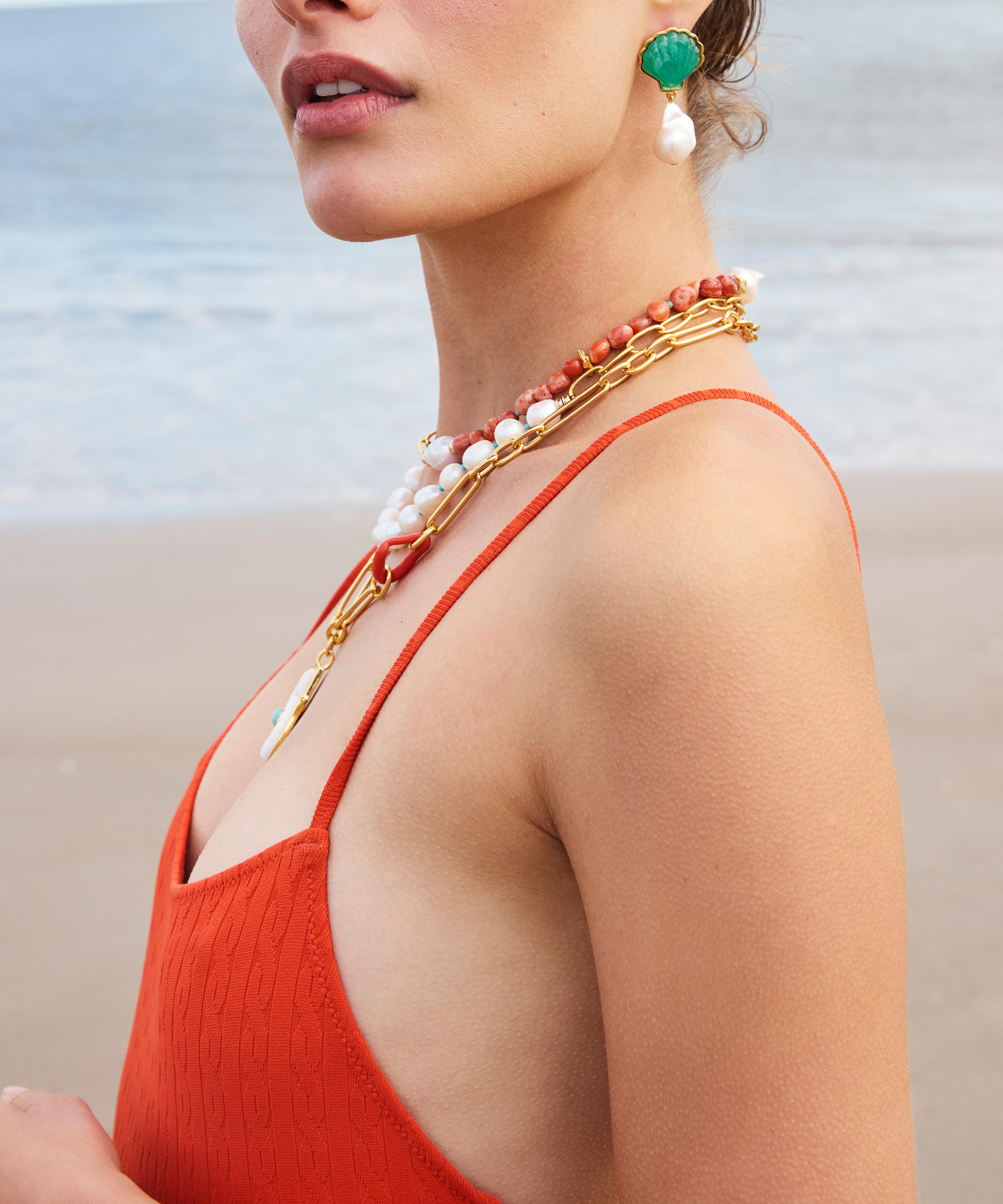 Lizzie Fortunato - Gold-Plated Marina Drop Earrings image number 1