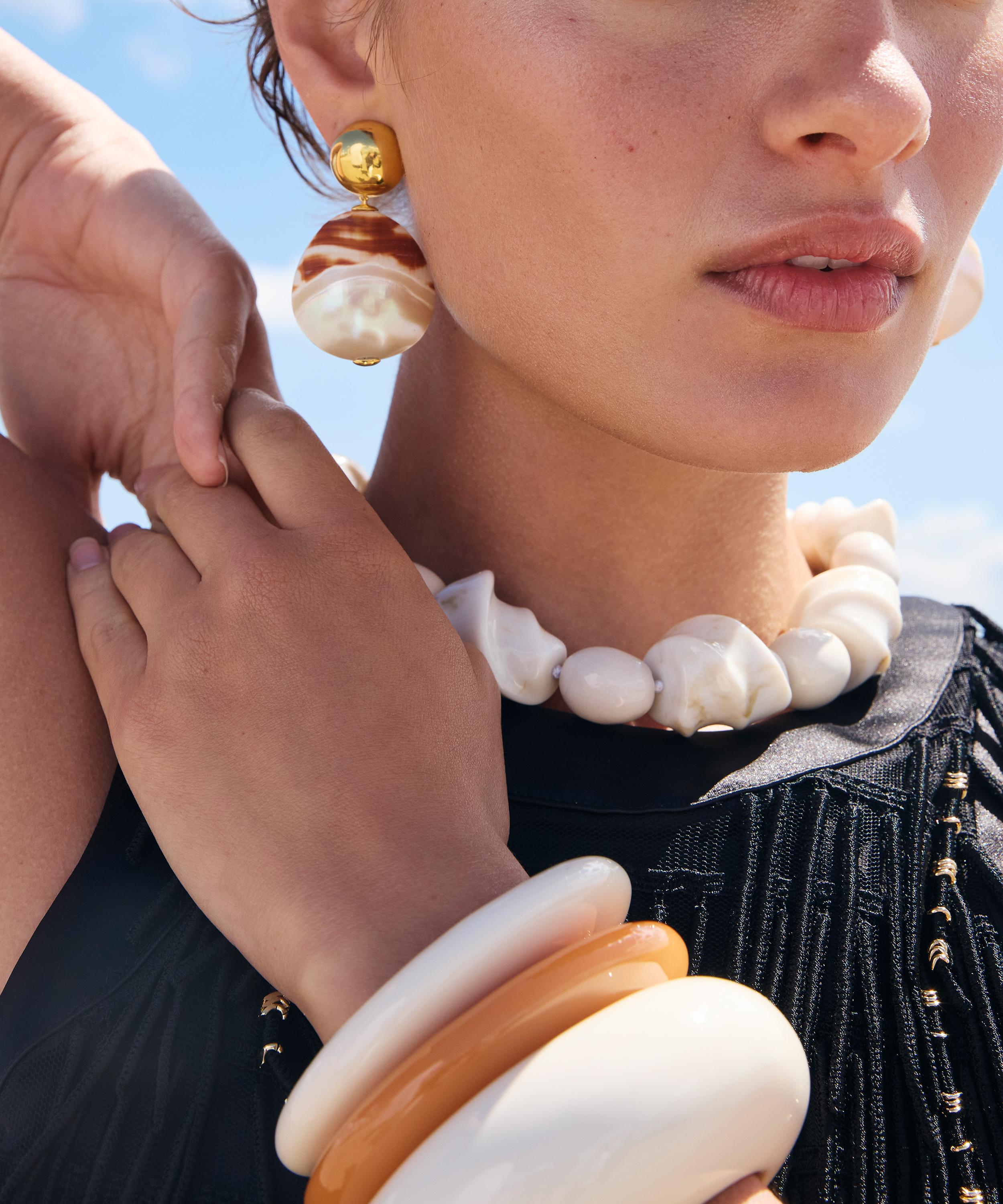 Lizzie Fortunato - White Ridge Cuff Bracelet image number 1