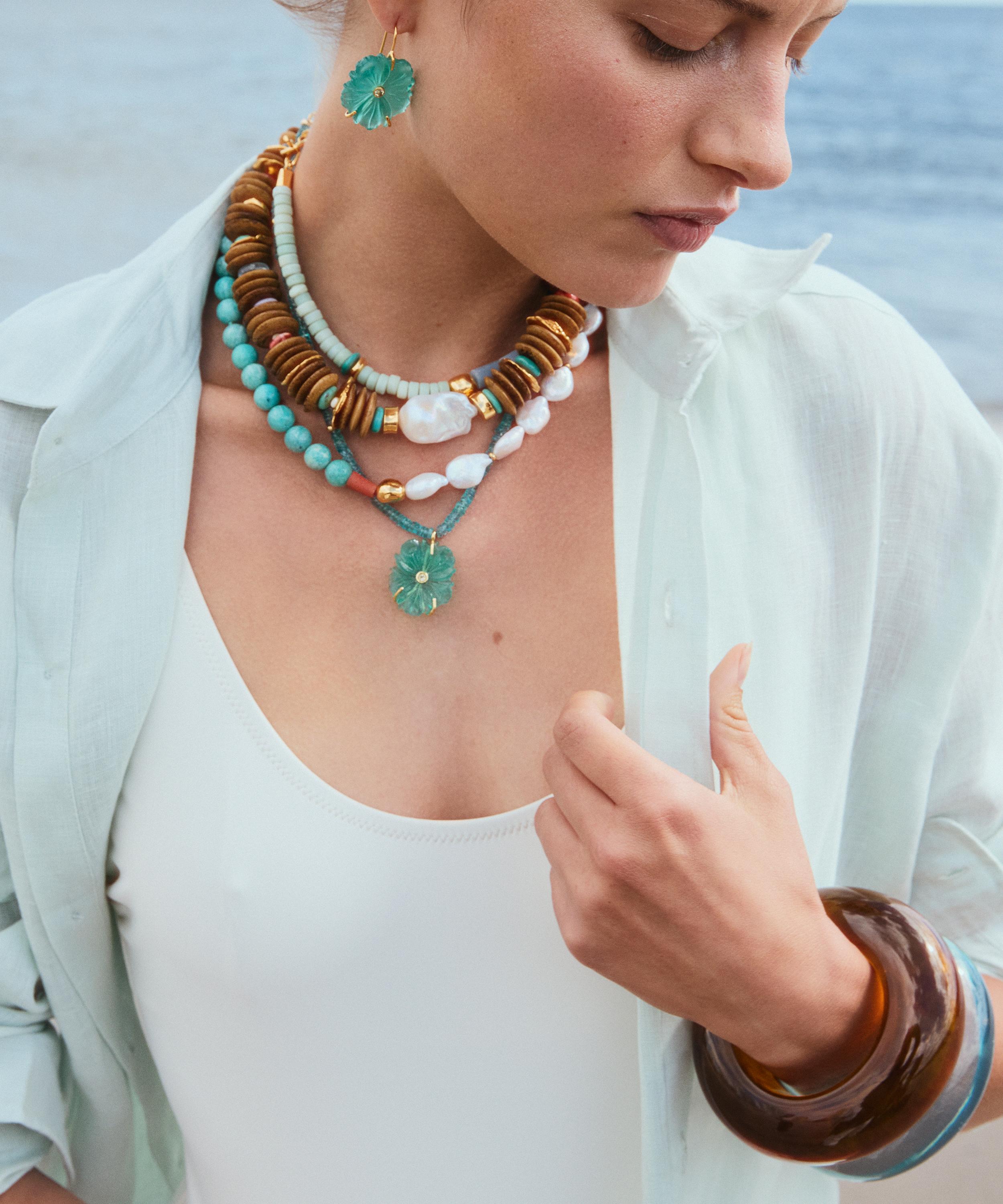 Lizzie Fortunato - Gold-Plated Cabana Bead Necklace image number 1