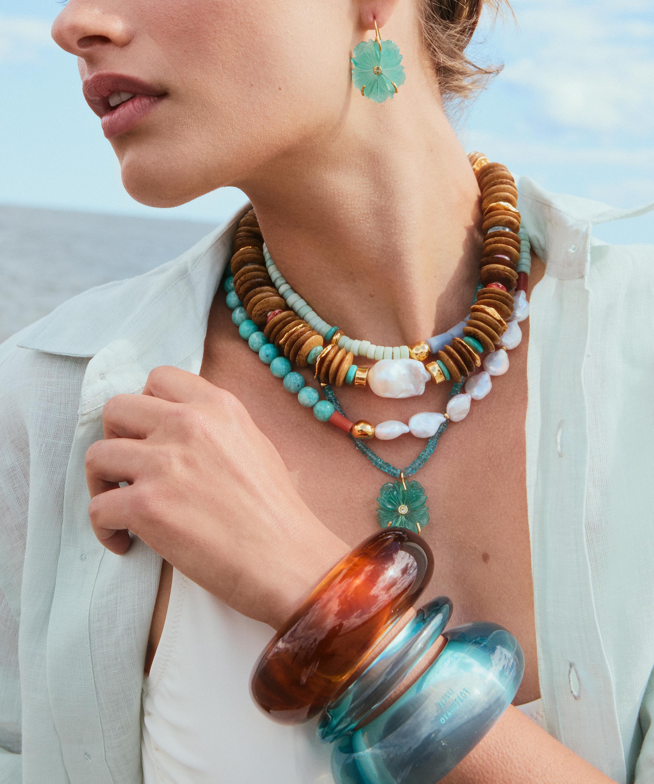 Lizzie Fortunato - 24ct Gold-Plated New Bloom Bead Necklace image number 1