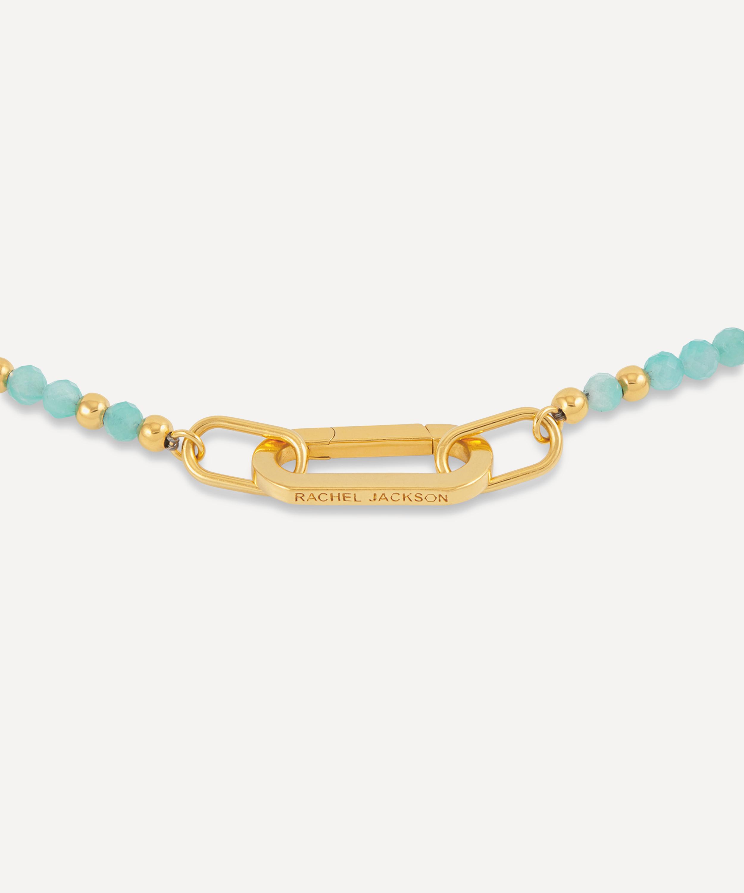 Rachel Jackson - 18ct Gold-Plated Tranquillity Aquamarine Beaded Necklace image number 2