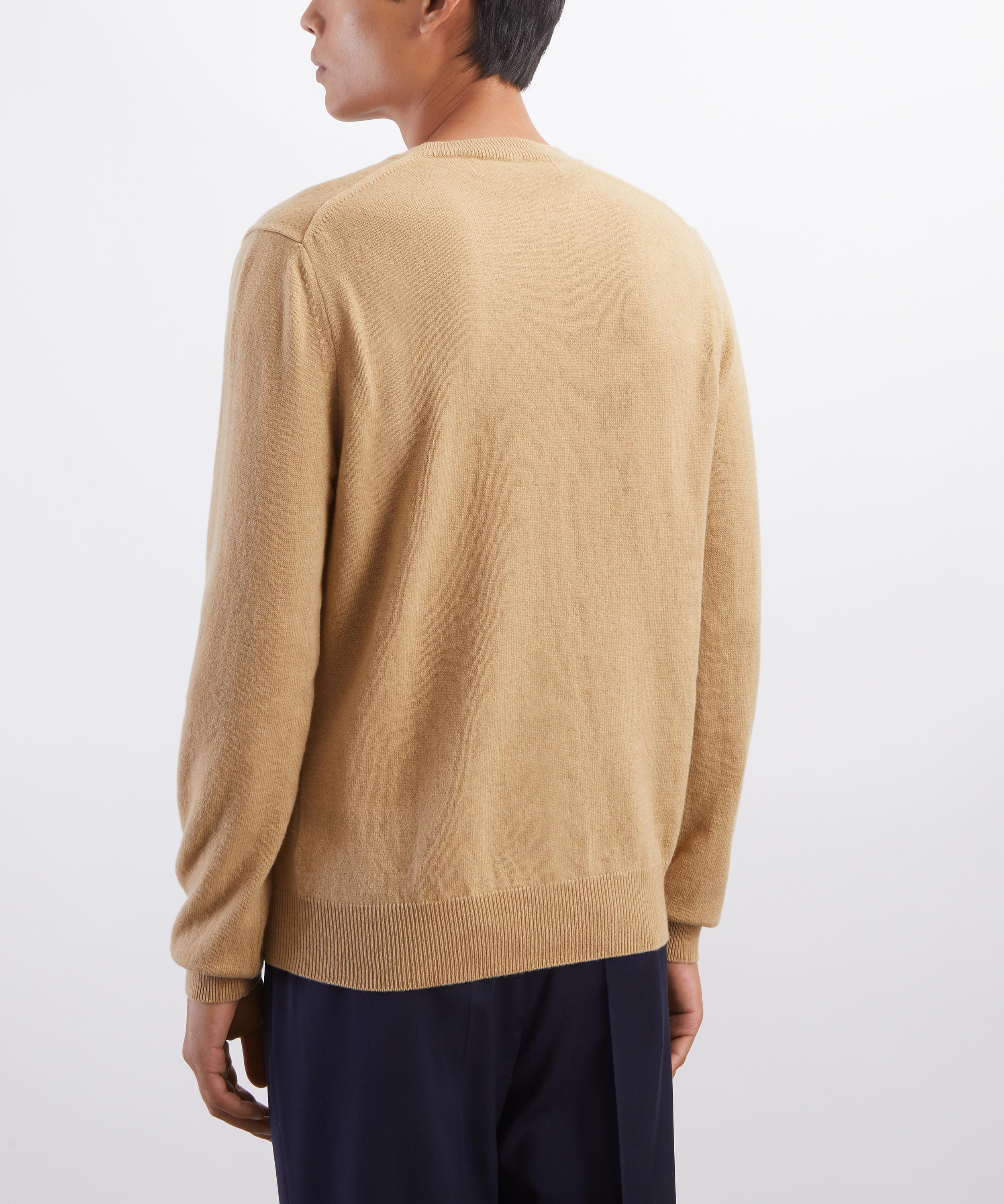 Comme des Gar&ccedil;ons Play - Small Pink Heart V-Neck Jumper image number 3