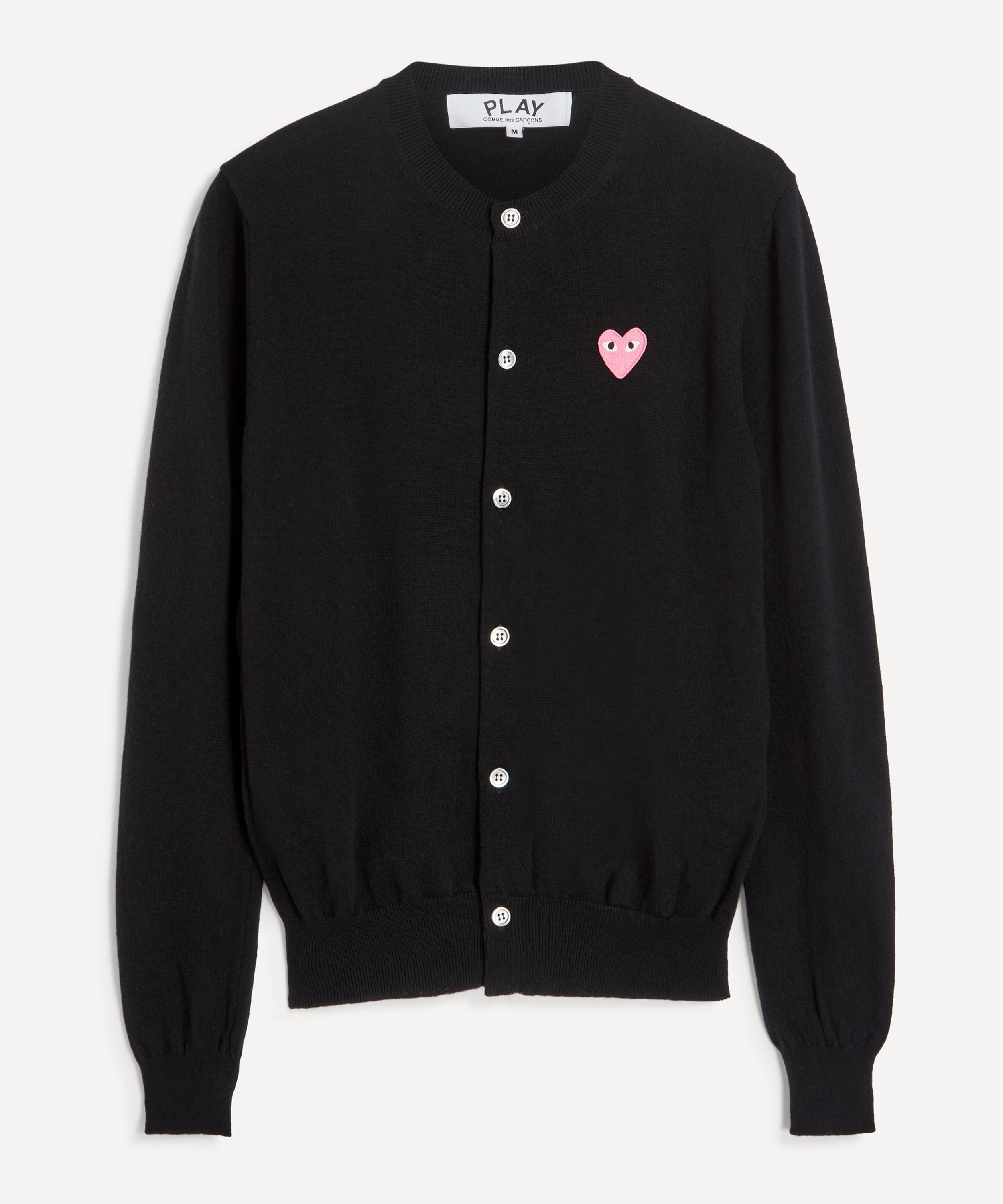 Small Pink Heart Round Neck Cardigan