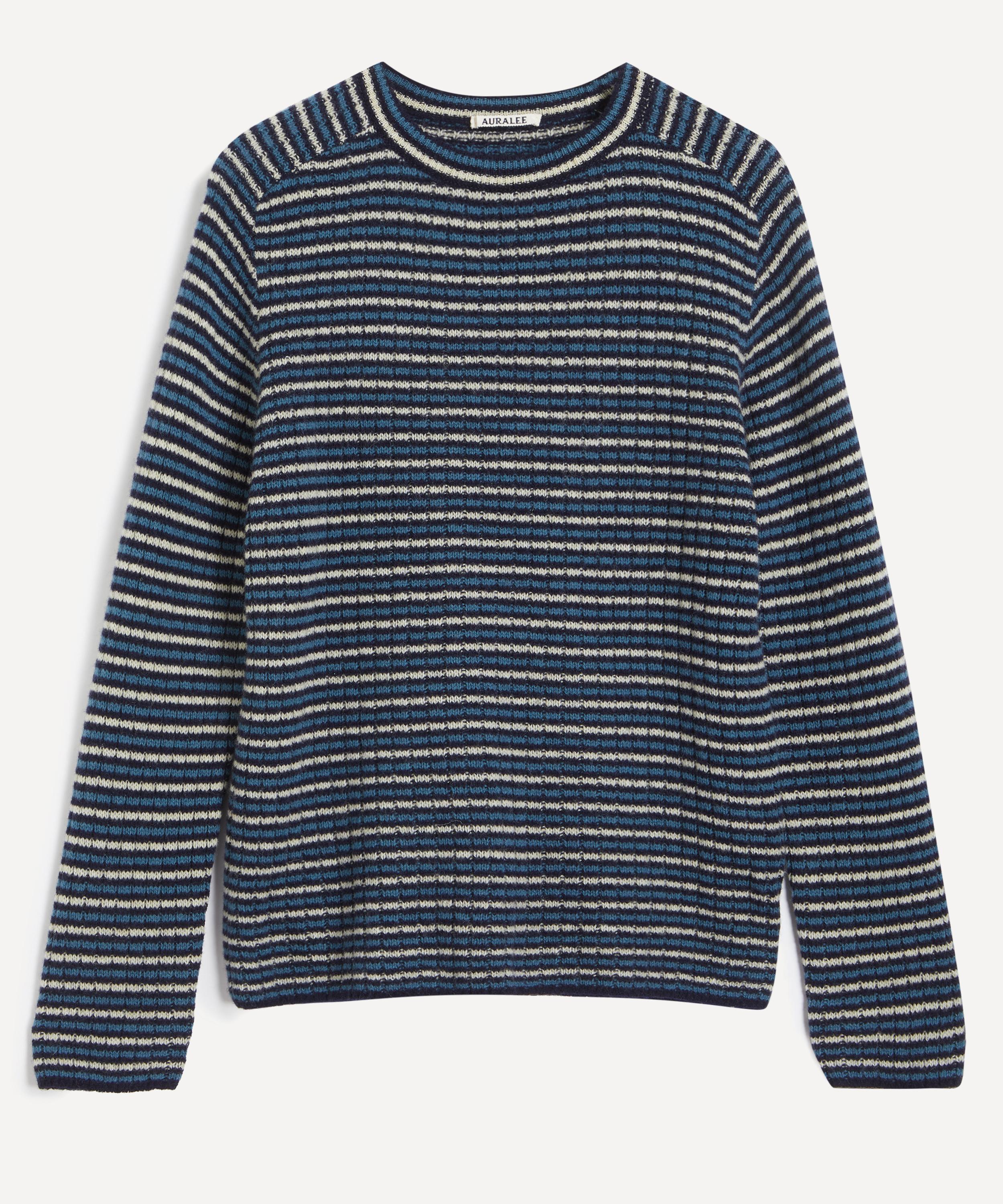 Auralee - Shetland Wool Cashmere Rib Knit Jumper image number 0