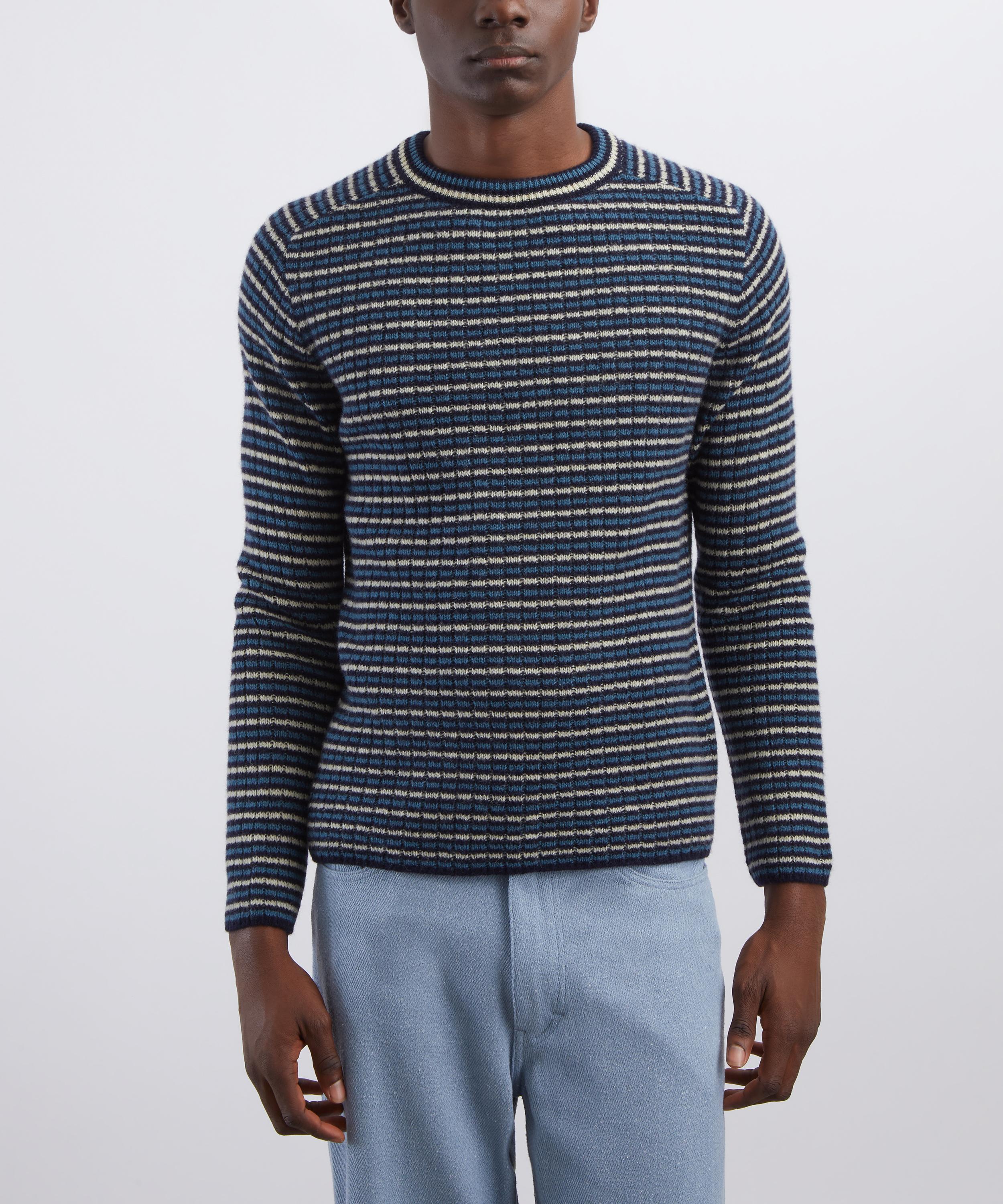 Auralee Shetland Wool Cashmere Rib Knit Jumper | Liberty