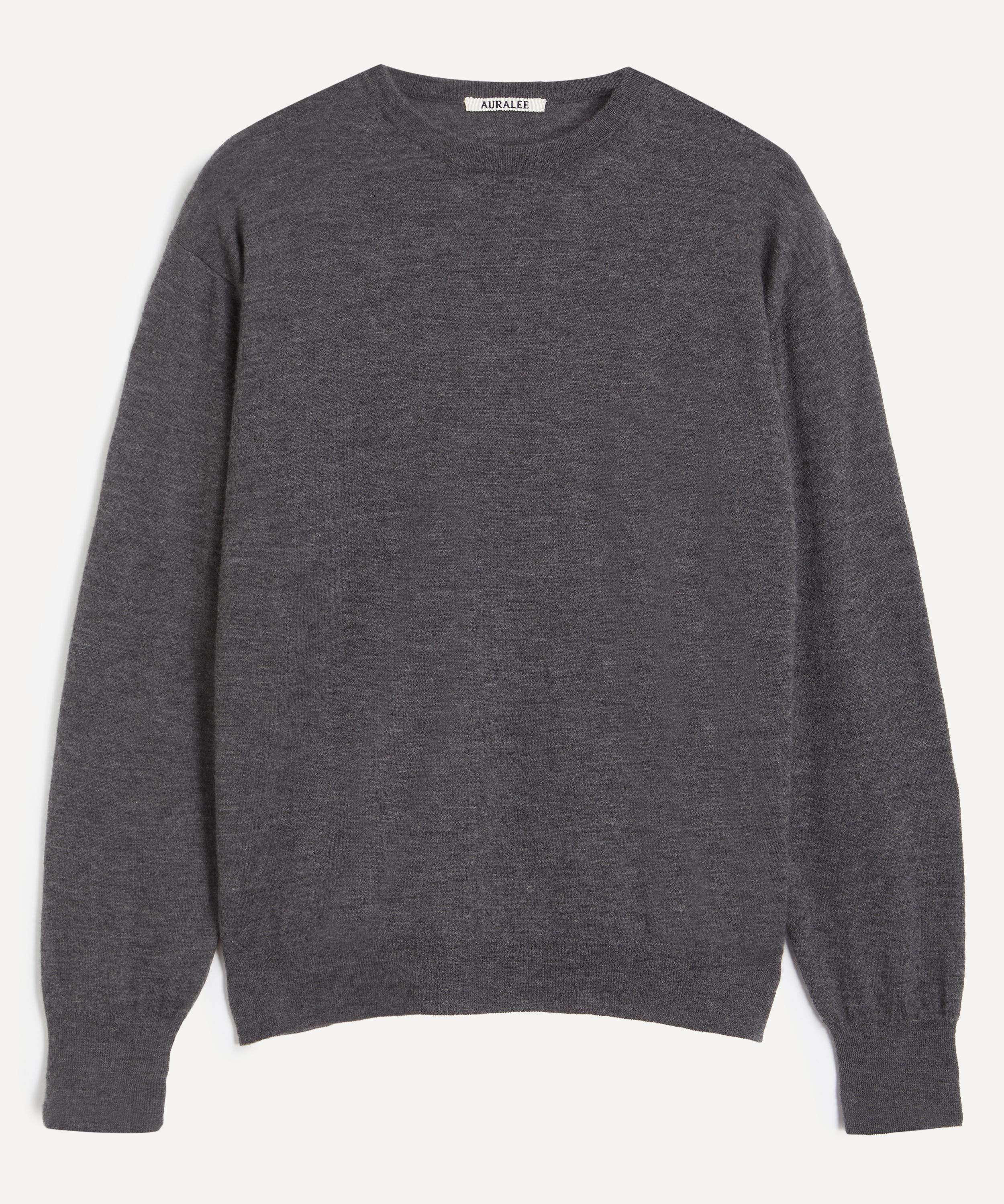 Auralee - High Gauge Cashmere Jumper in Charcoal image number 0