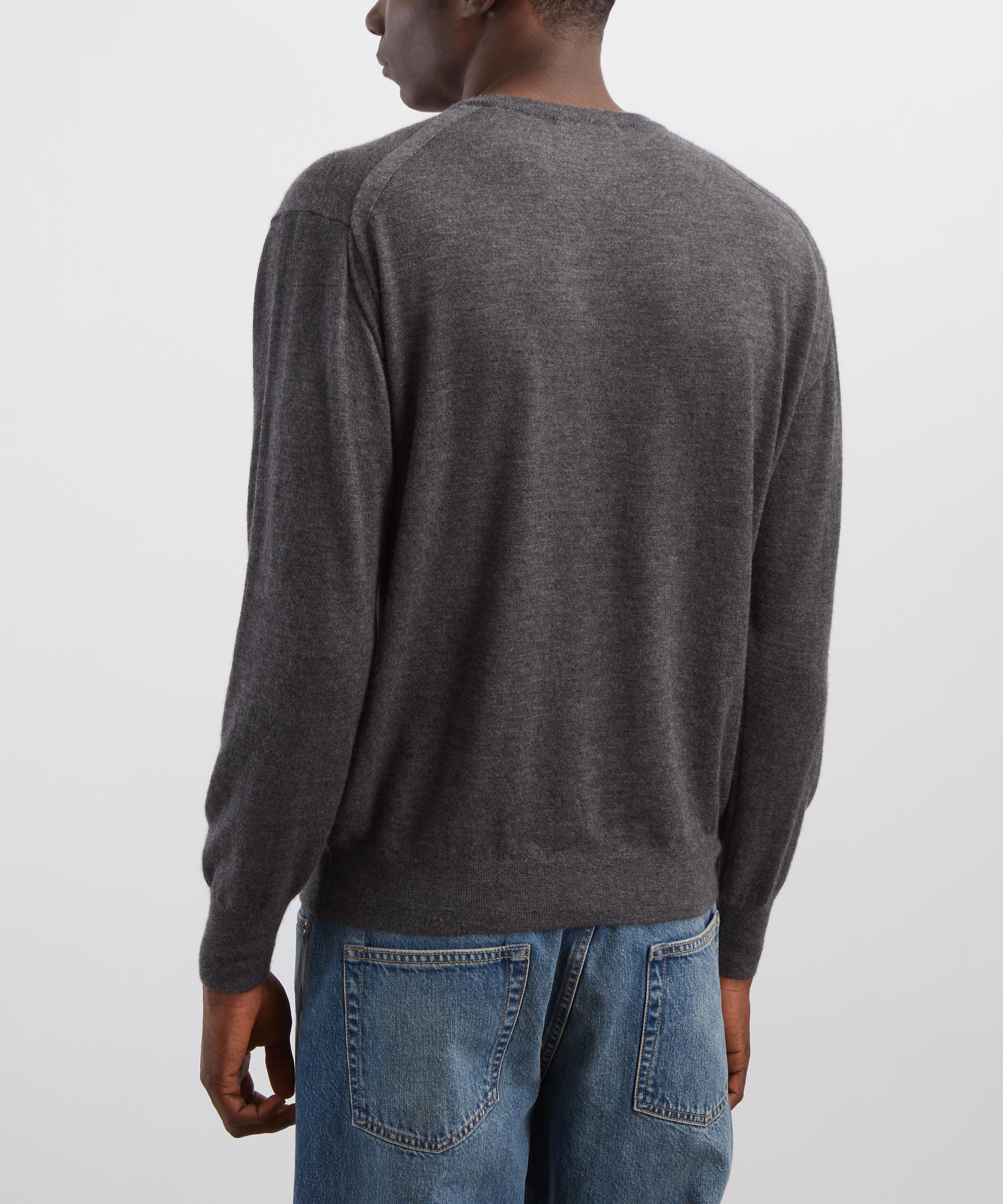 Auralee - High Gauge Cashmere Jumper in Charcoal image number 3