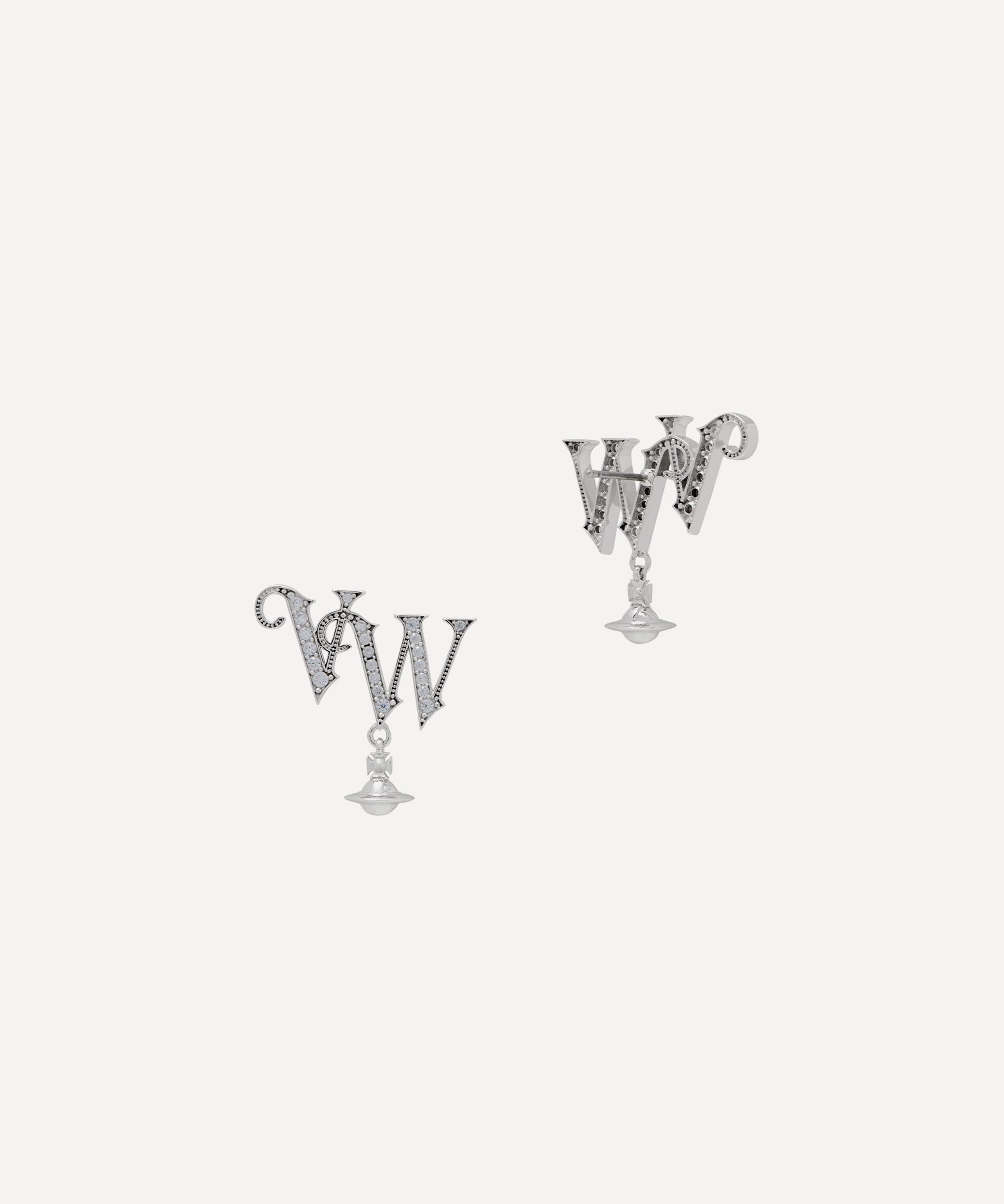 Vivienne Westwood - Silver-Tone VW Stud Earrings image number 1