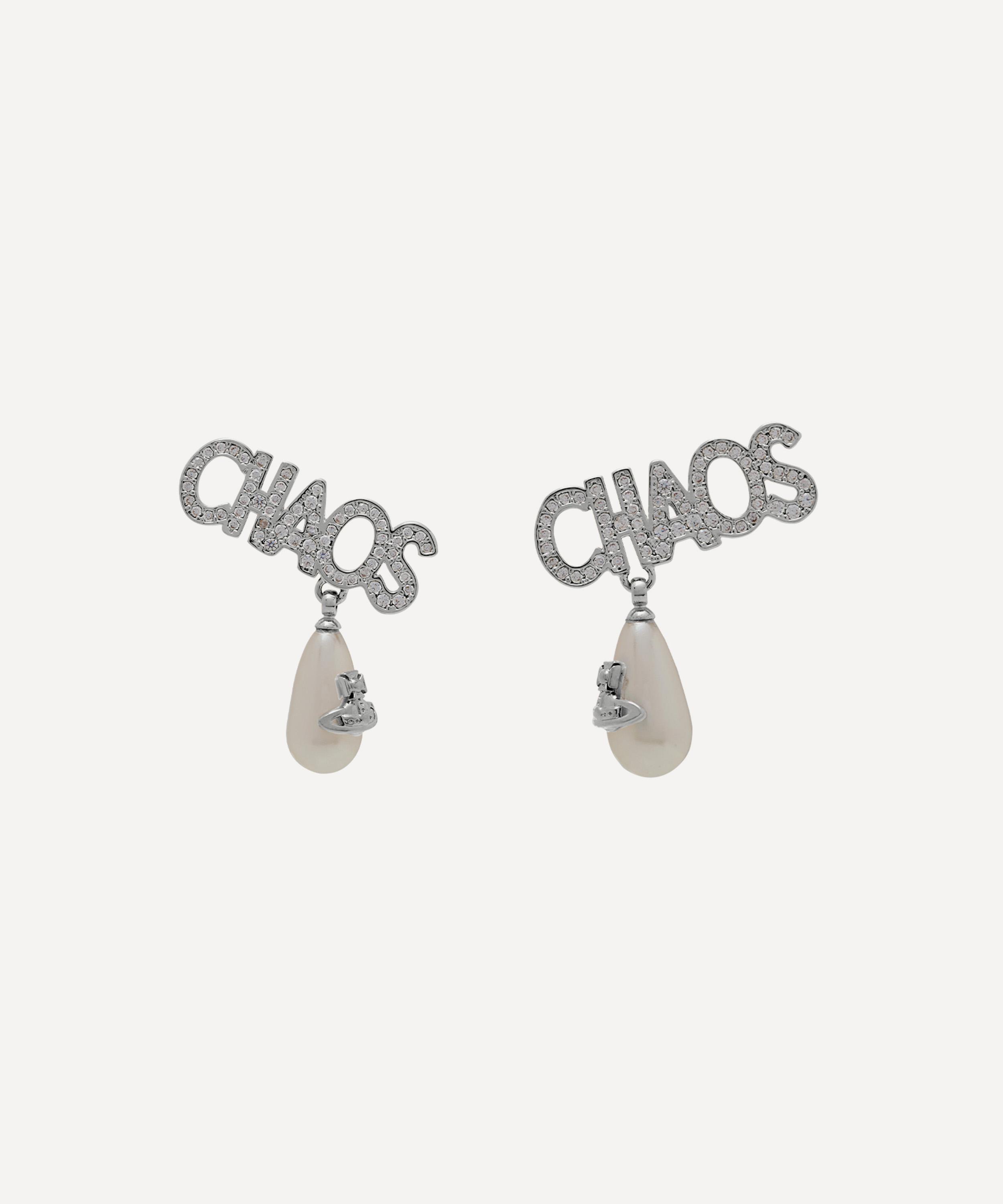 Vivienne Westwood - Silver-Tone Chaos Pearl Stud Earrings