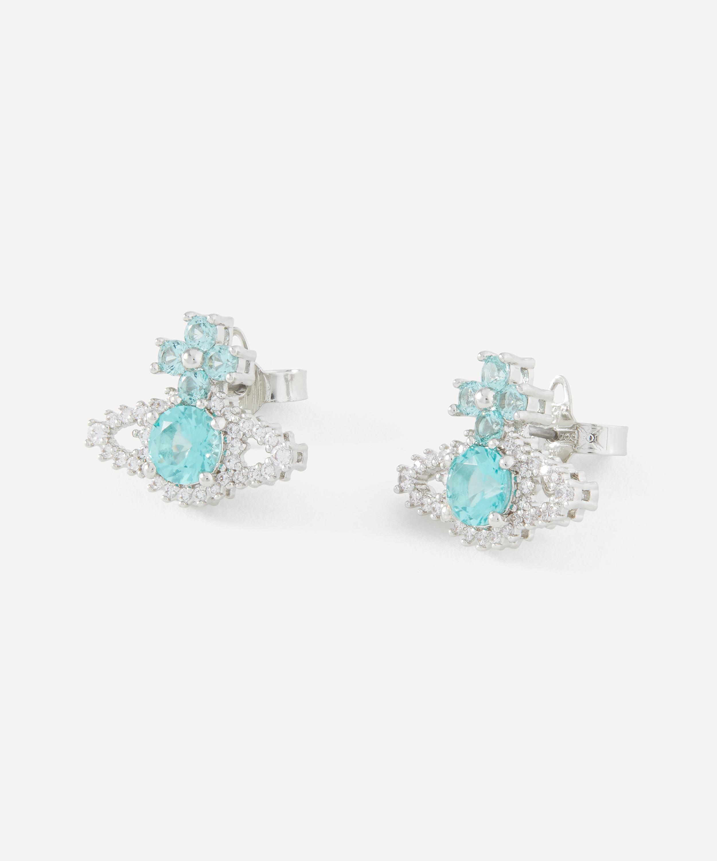 Vivienne Westwood - Silver-Tone Valentina Orb Stud Earrings image number 2