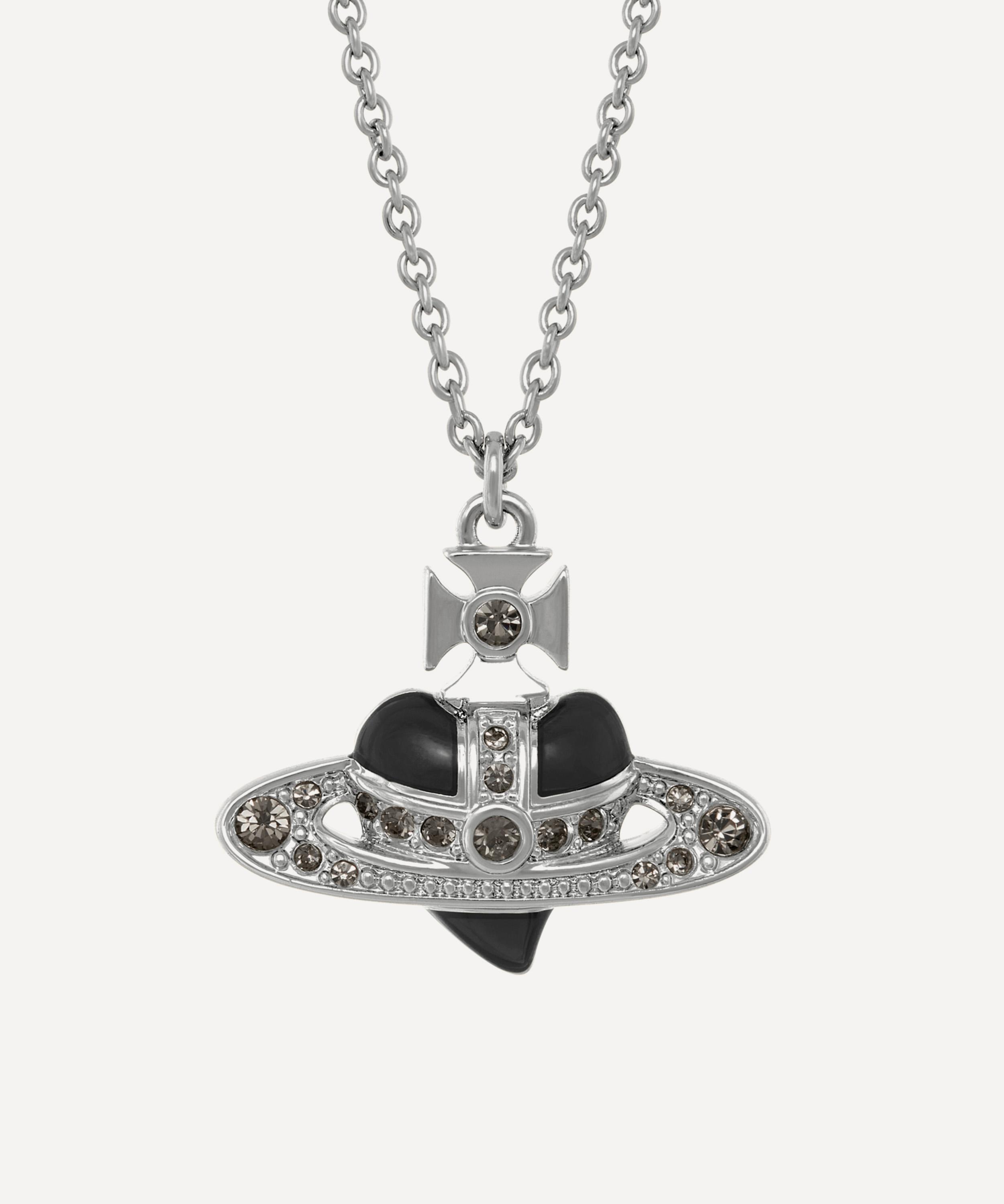 Vivienne Westwood - Silver-Tone New Diamante Heart Pendant Necklace image number 0