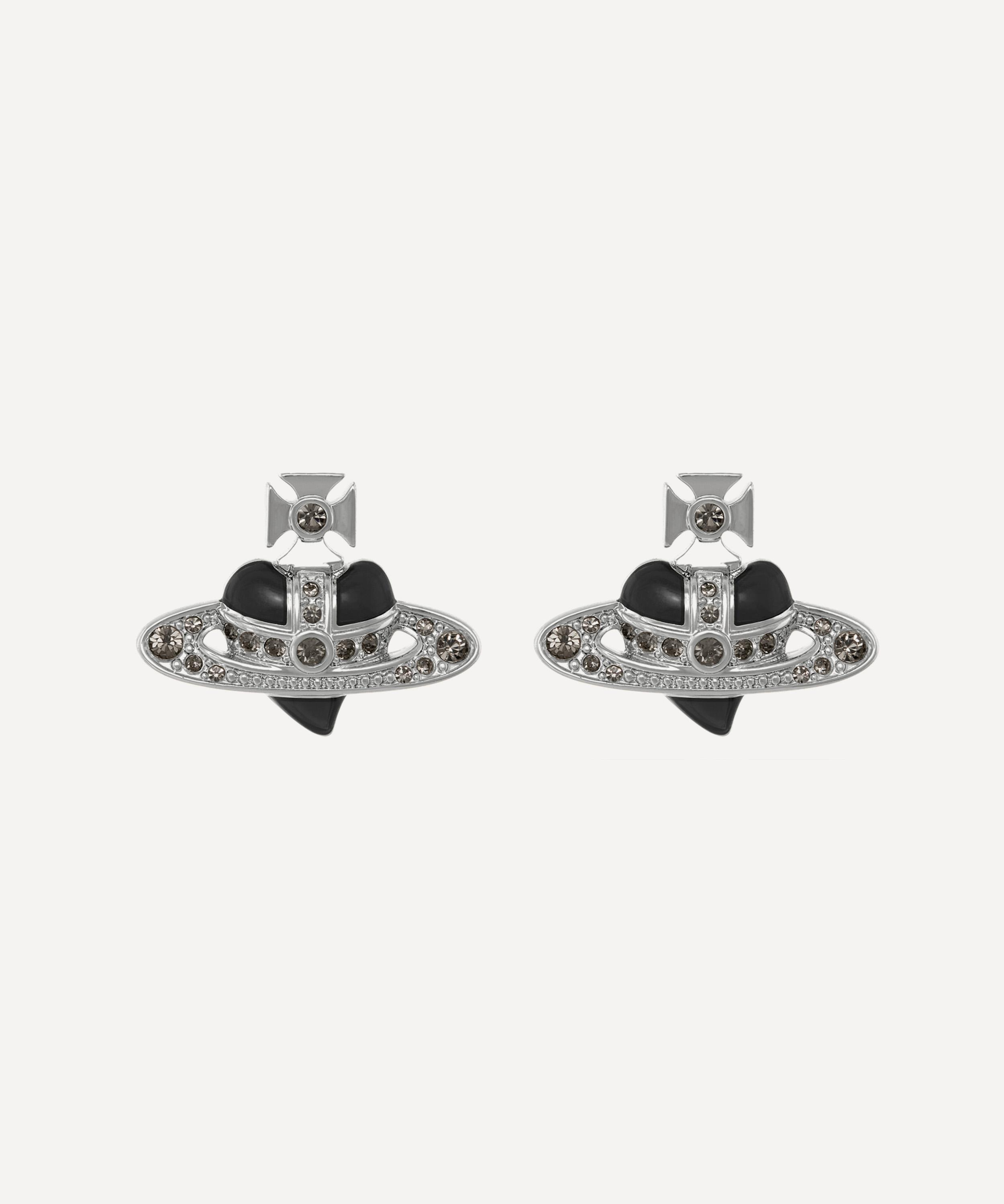 Vivienne Westwood - Silver-Tone New Diamante Heart Earrings image number 0
