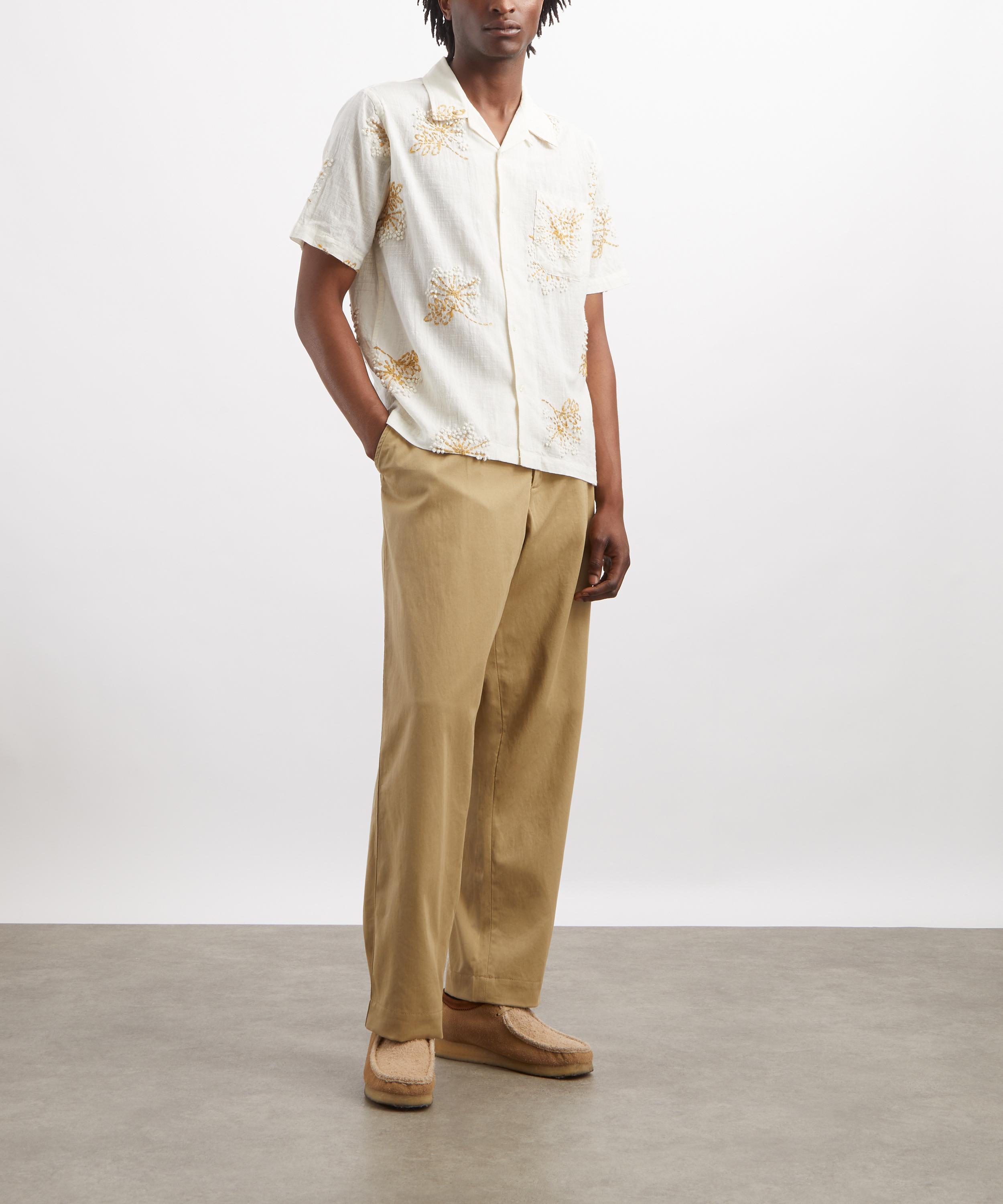 Universal Works - Ecru Embroidered Road Shirt image number 1