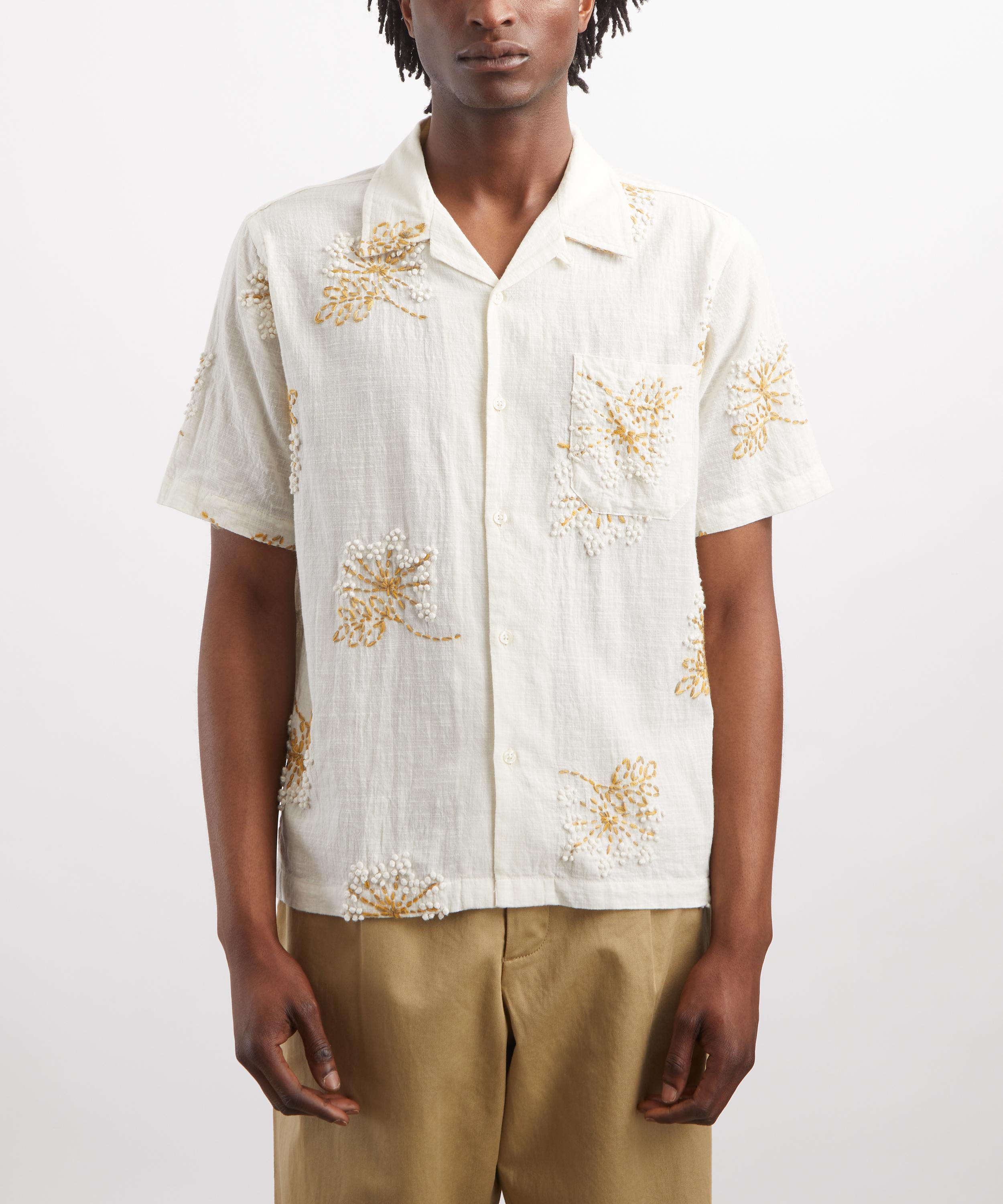 Universal Works - Ecru Embroidered Road Shirt image number 2