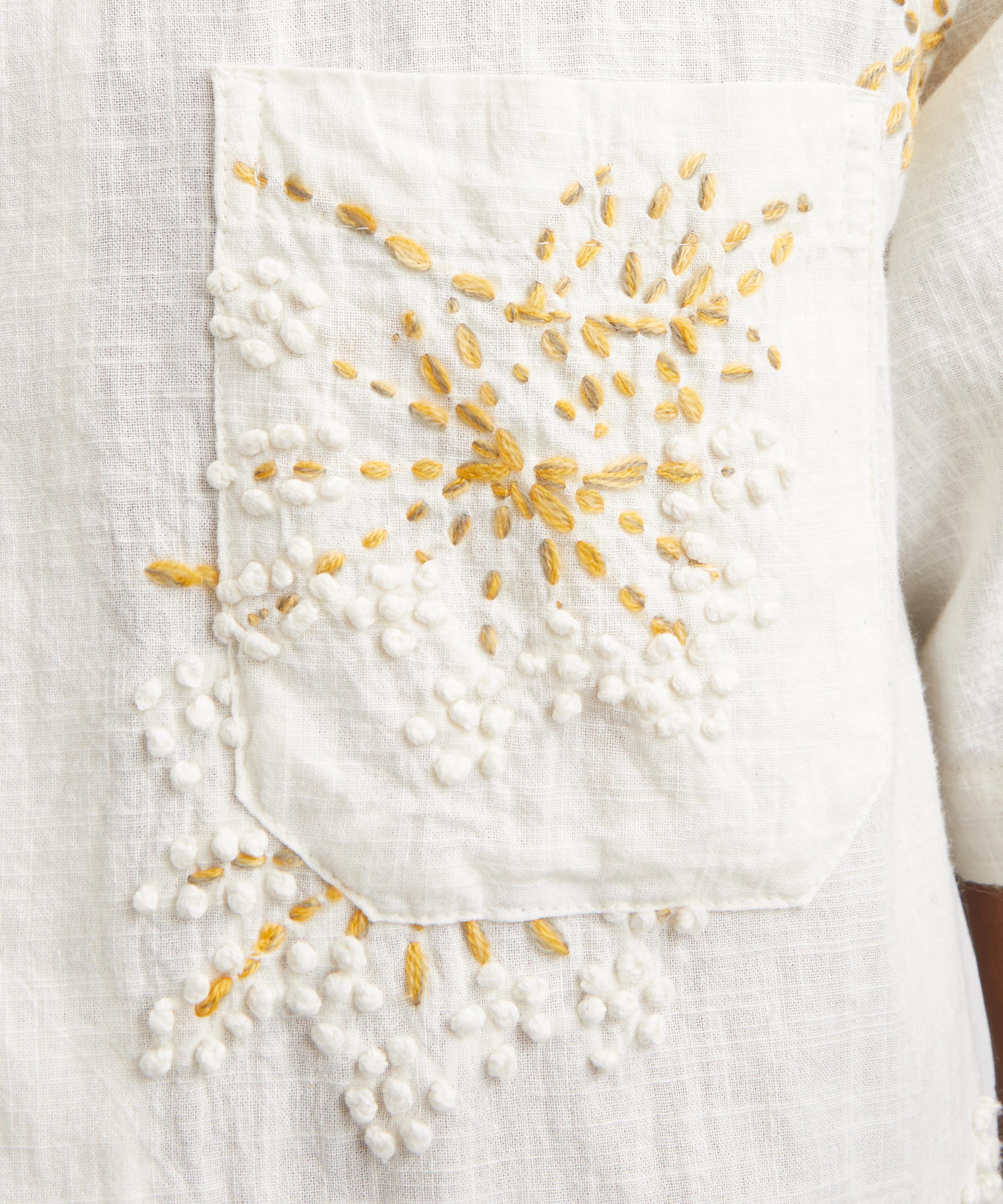 Universal Works - Ecru Embroidered Road Shirt image number 4