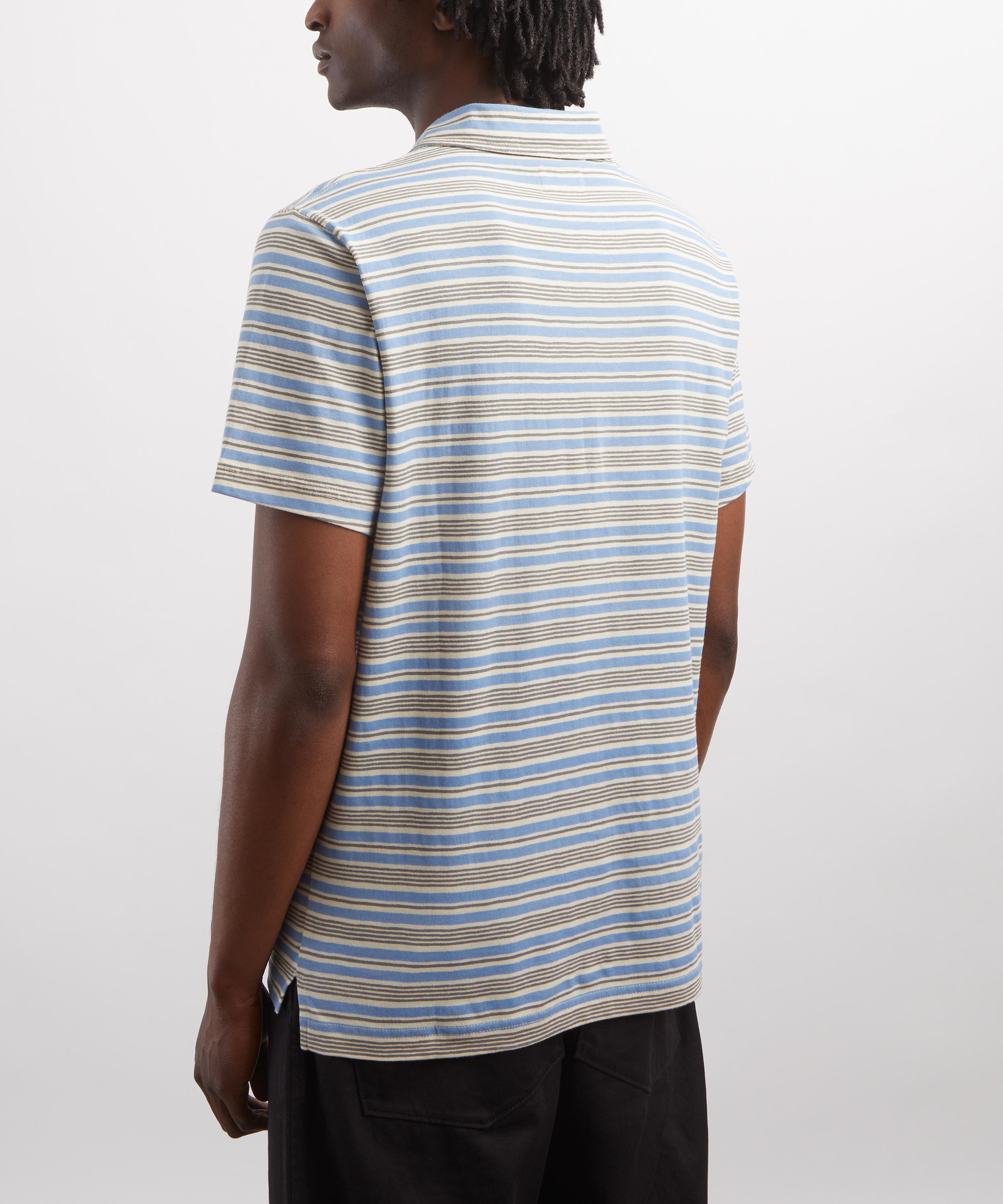 Universal Works - Pale Blue Stripe Vacation Polo image number 3