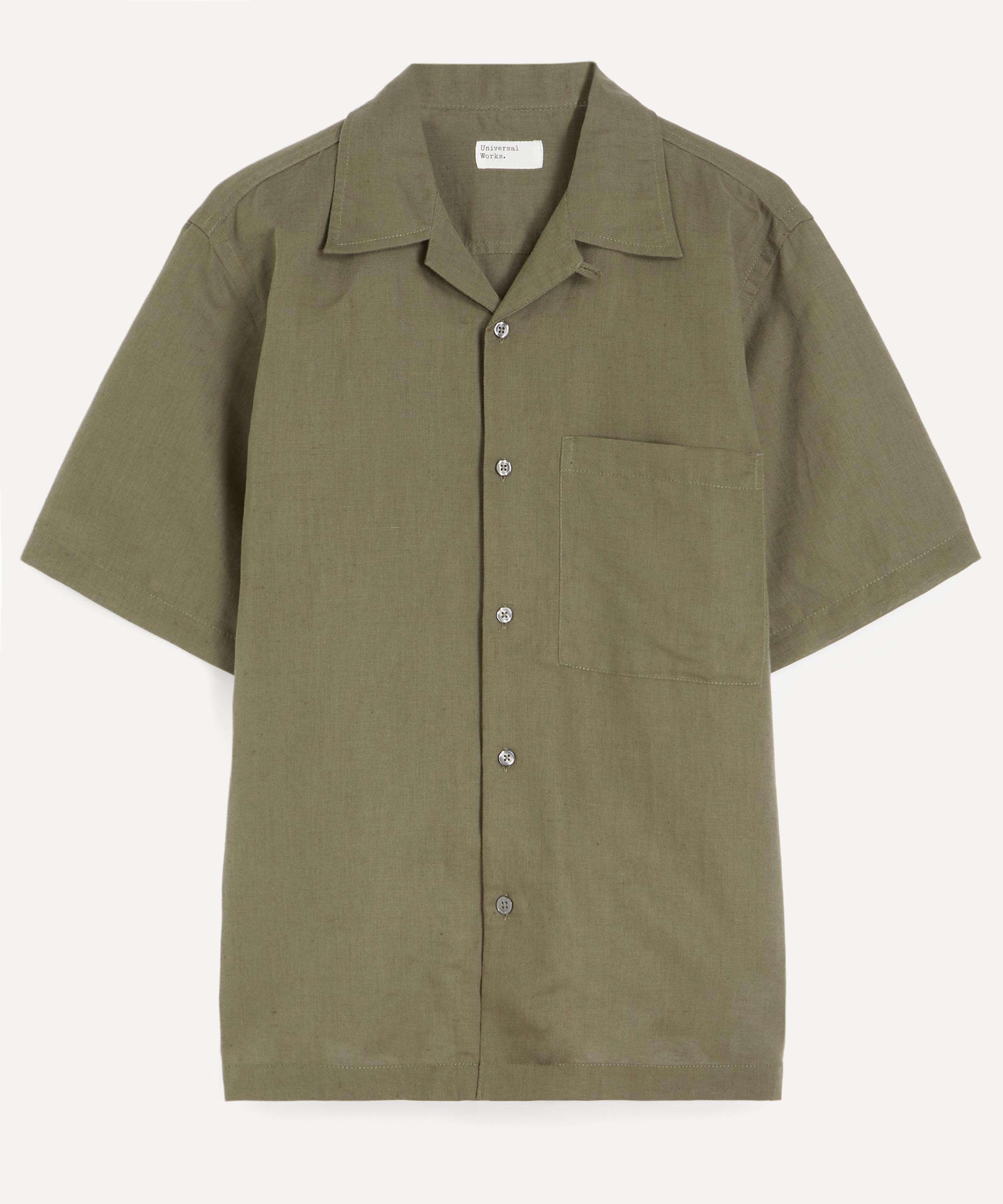 Universal Works - Olive Linen-Cotton Camp Shirt
