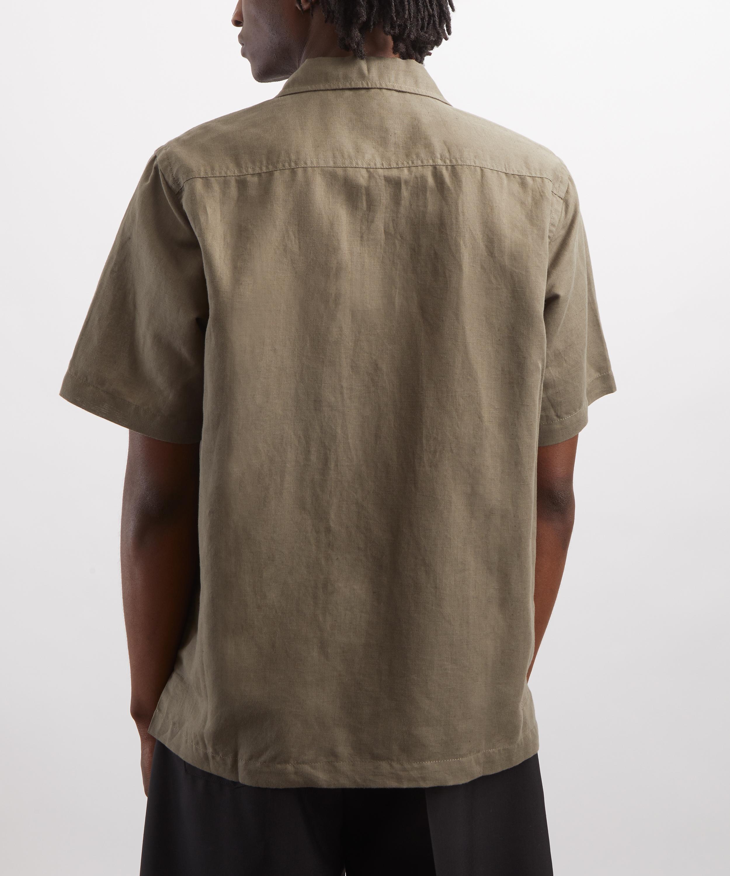 Universal Works - Olive Linen-Cotton Camp Shirt image number 3