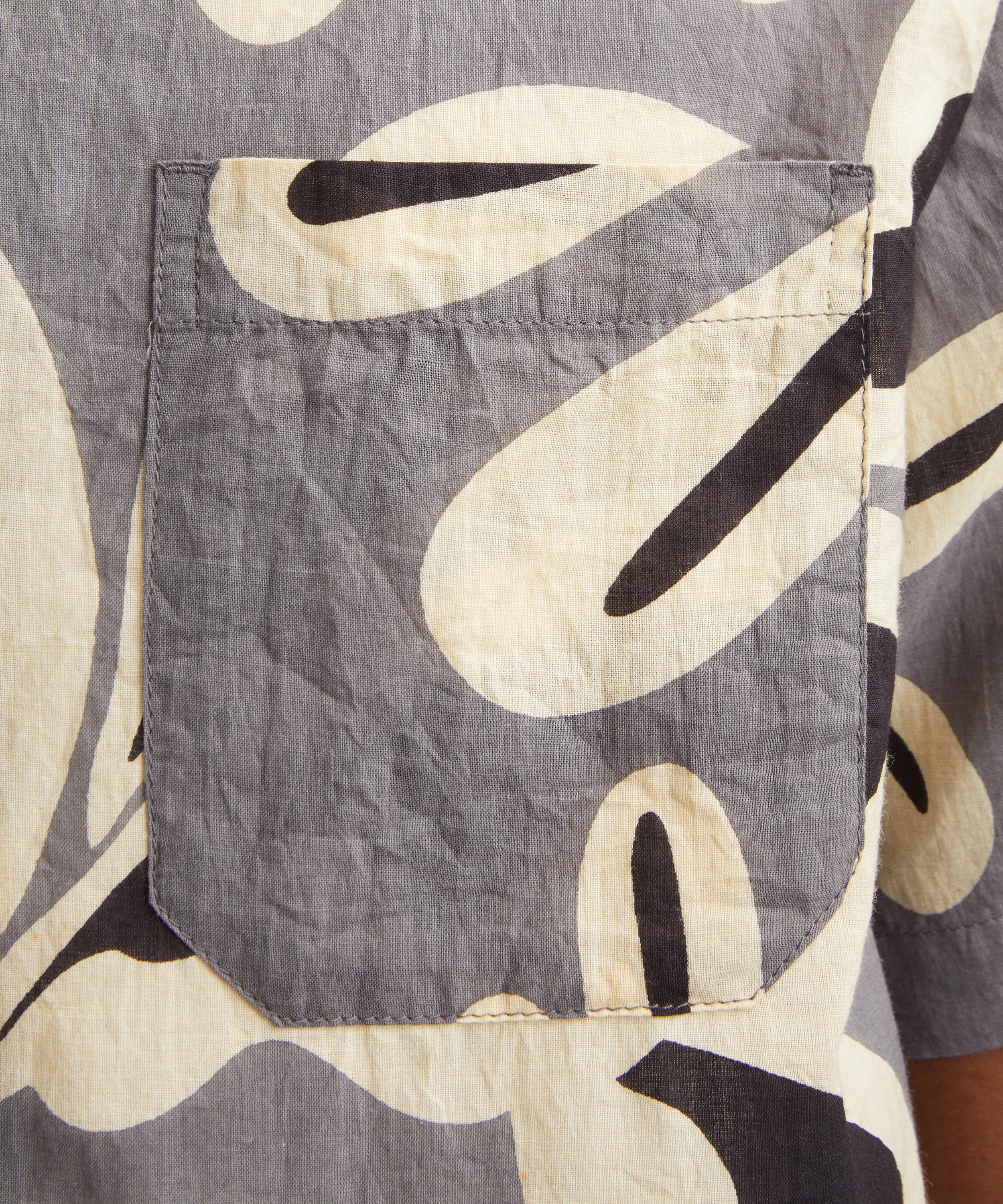 Universal Works - Grey Baja Print Road Shirt image number 4
