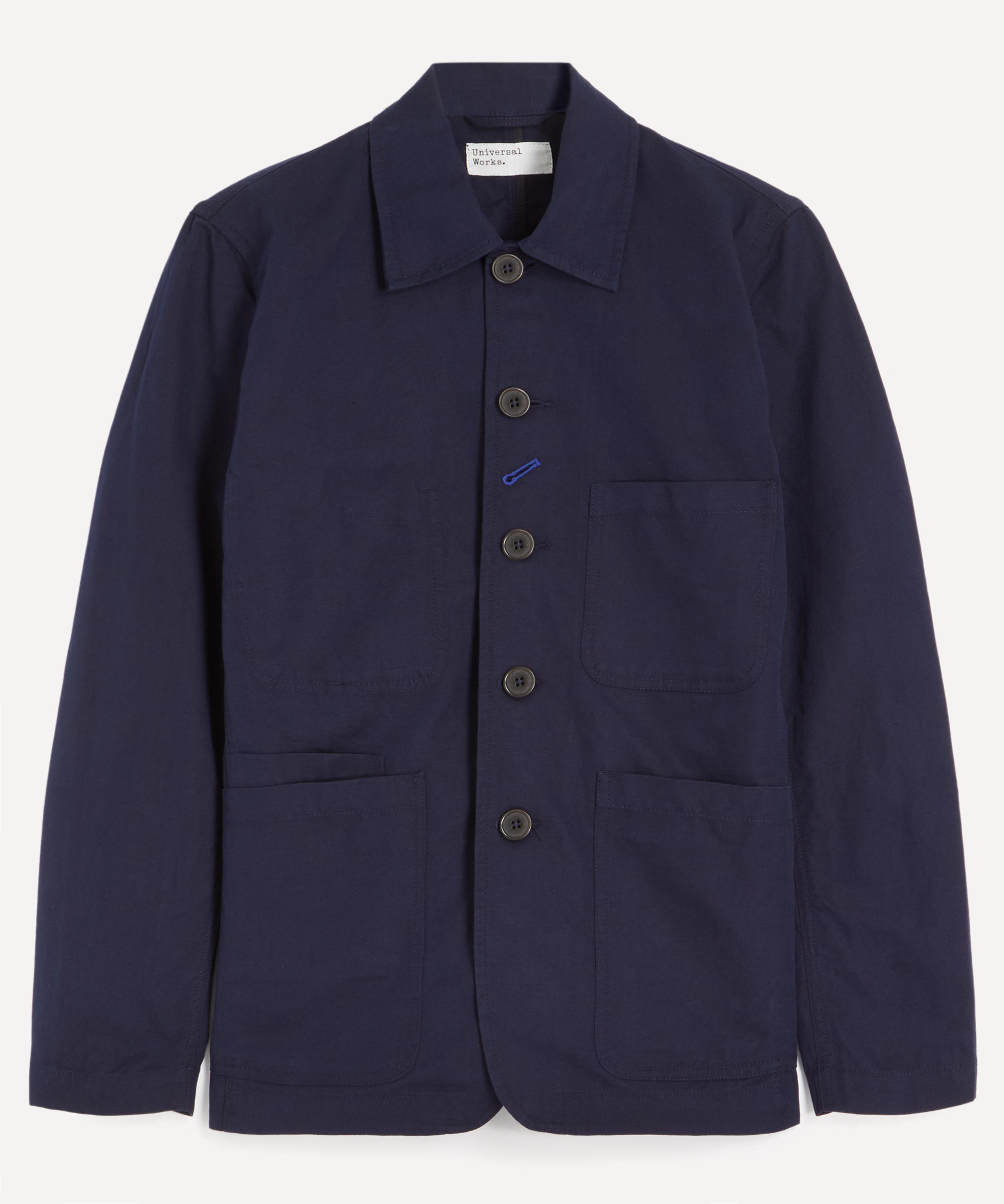 Universal Works - Navy Linen Slub Weave Bakers Jacket