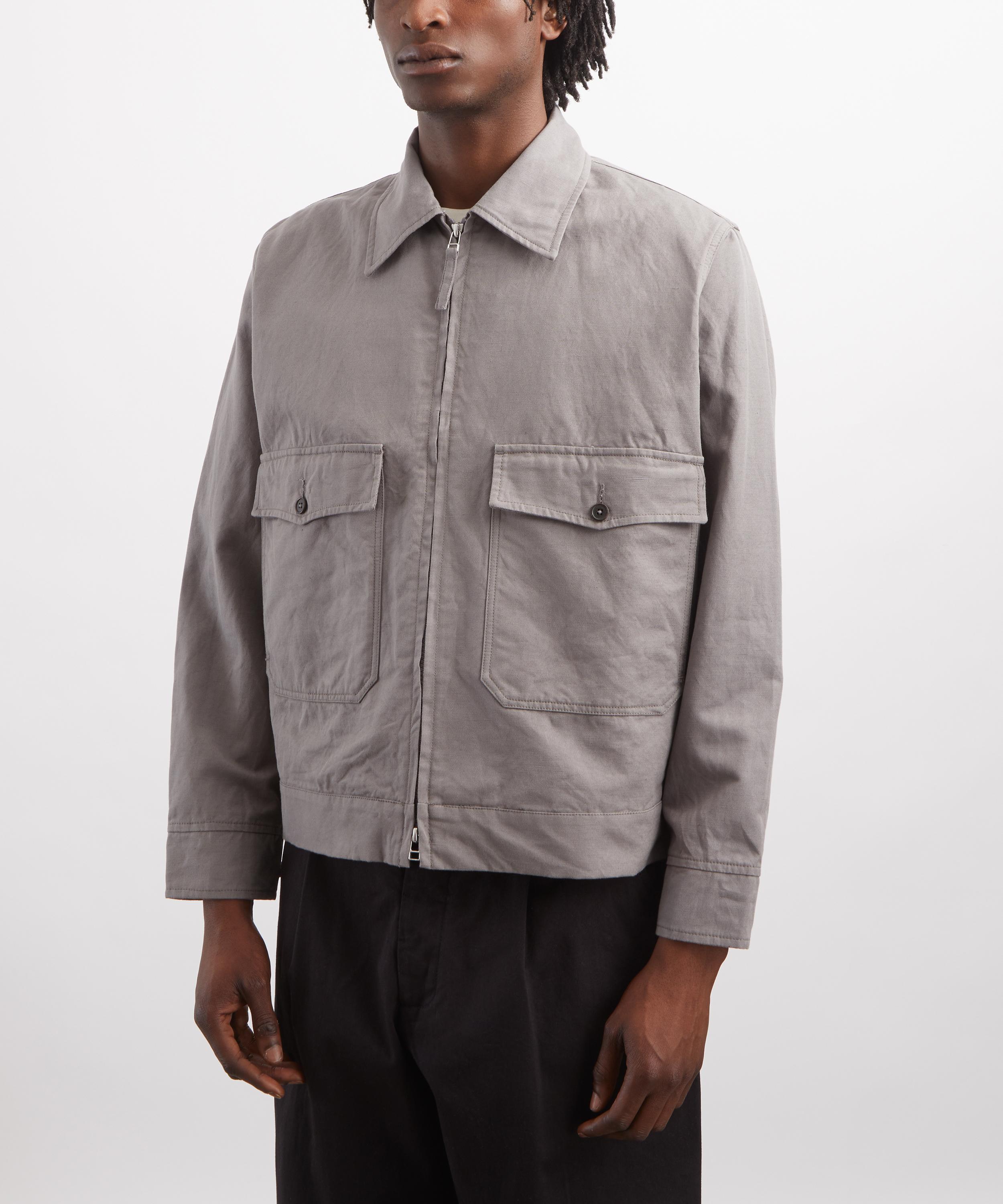 Universal Works - Mid-Grey Linen Slub Weave E130 Jacket image number 2