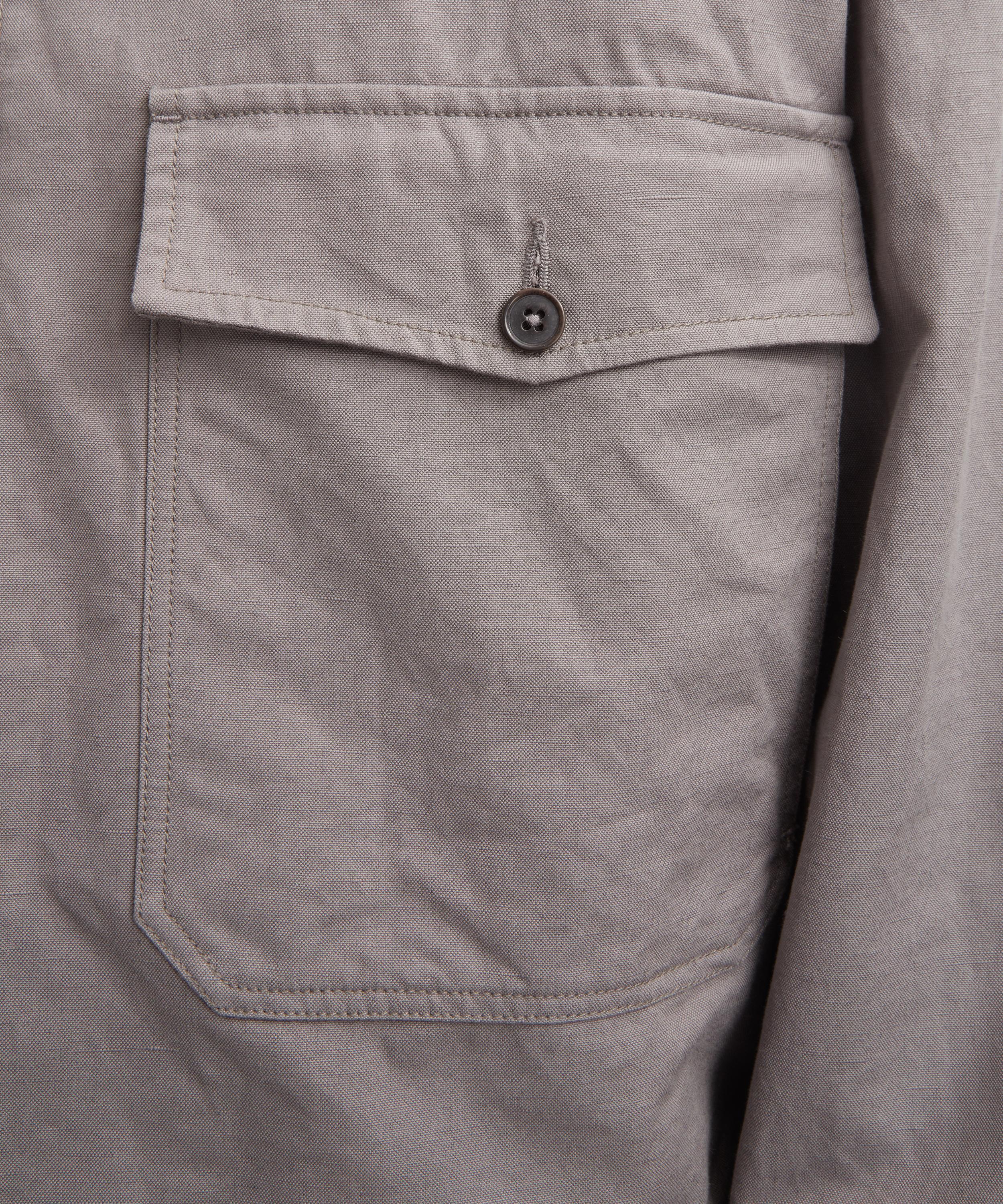 Universal Works - Mid-Grey Linen Slub Weave E130 Jacket image number 4