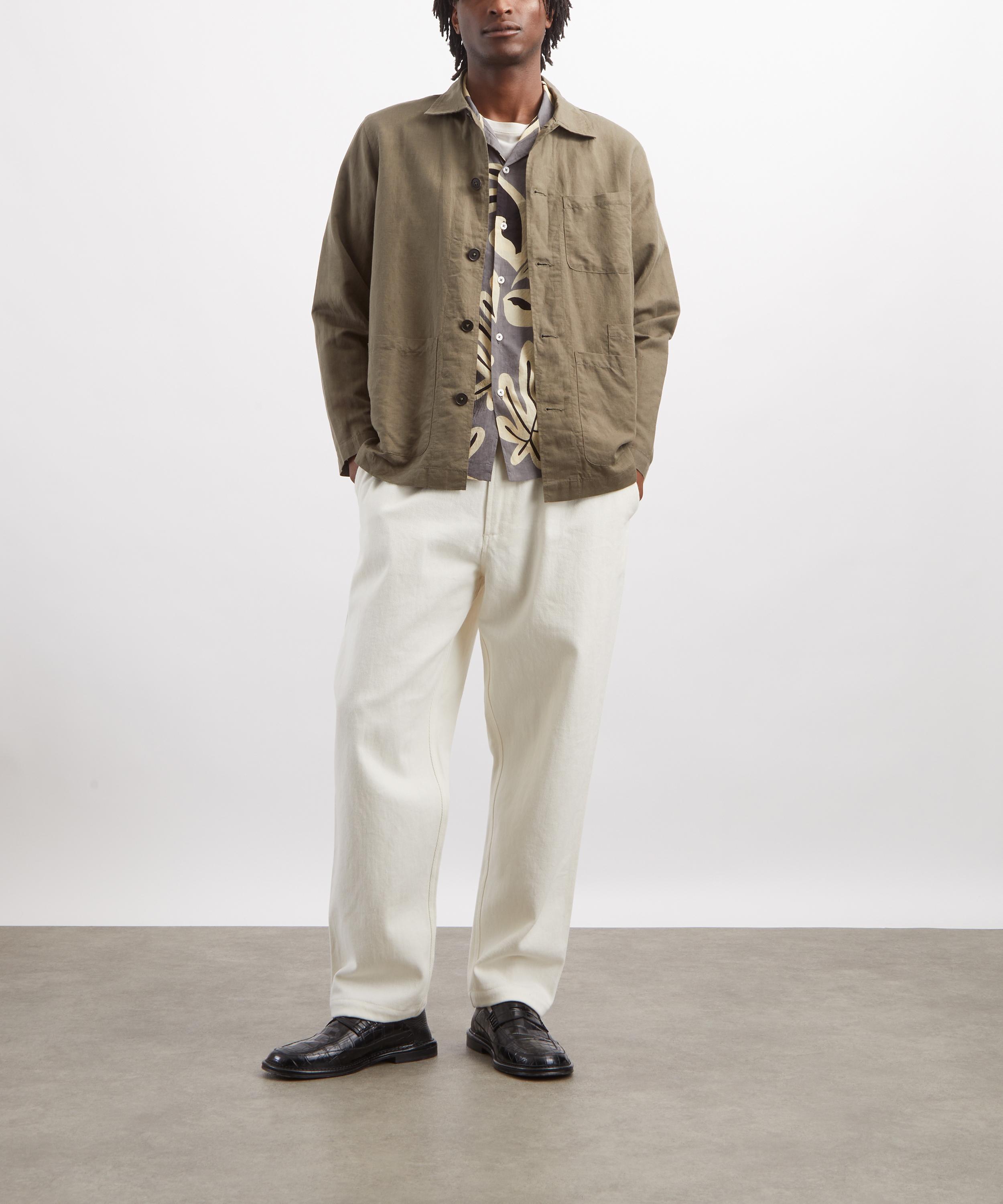 Universal Works - Ecru Slub Drill Drizzy Trousers image number 1