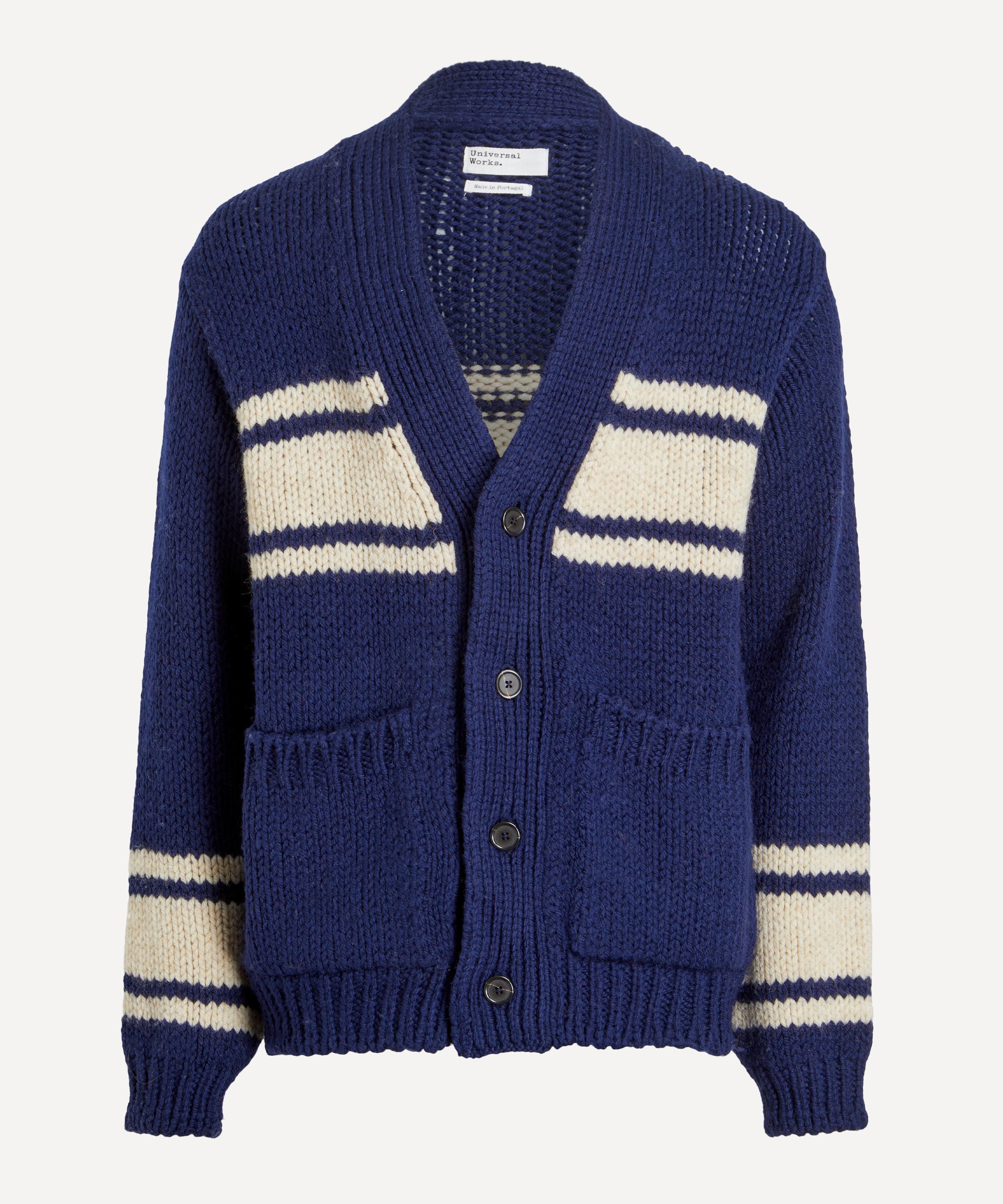 Universal Works - Navy Langdale Cardigan image number 0