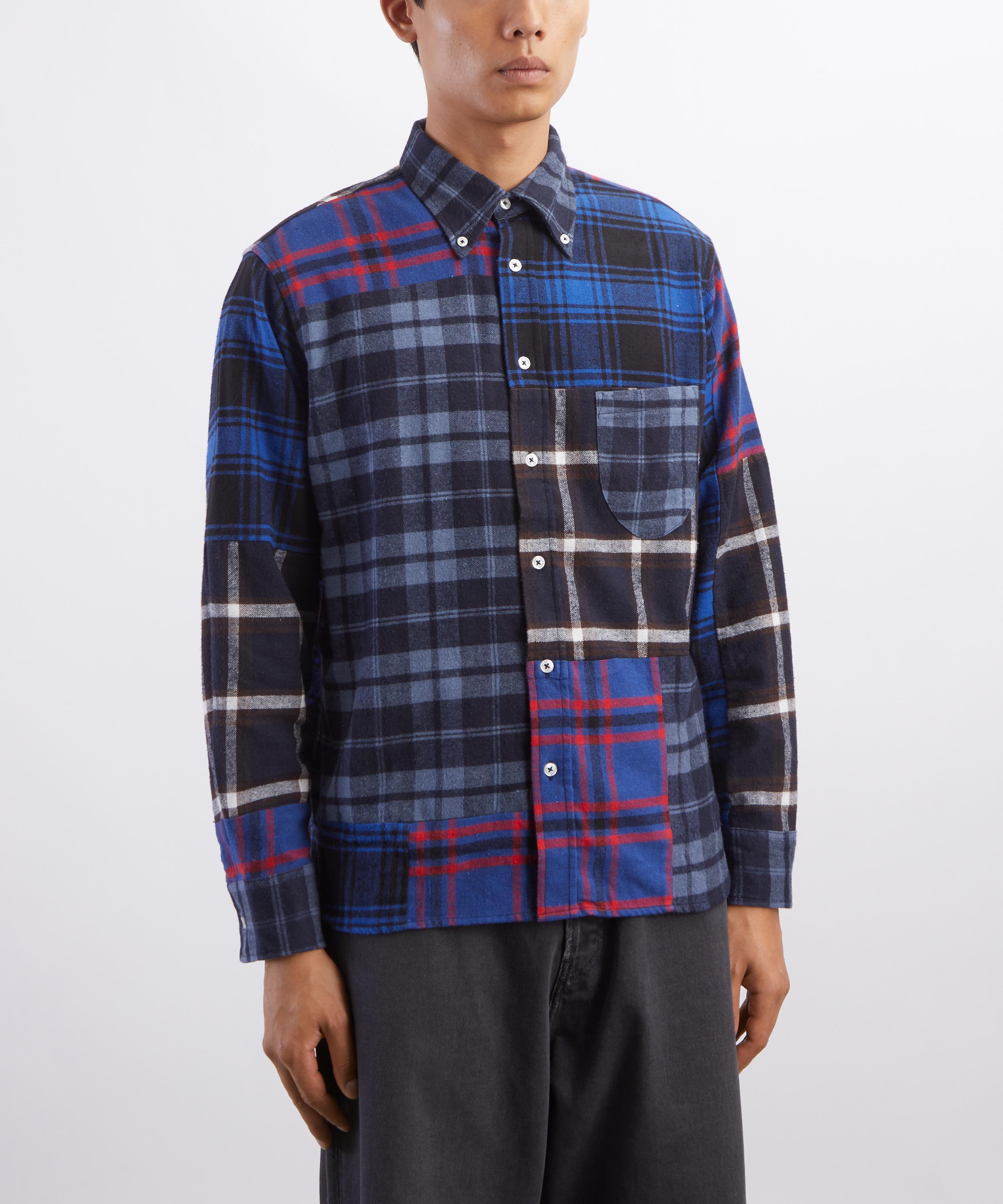 Universal Works - Blue Patchwork Lazy Day Shirt image number 2