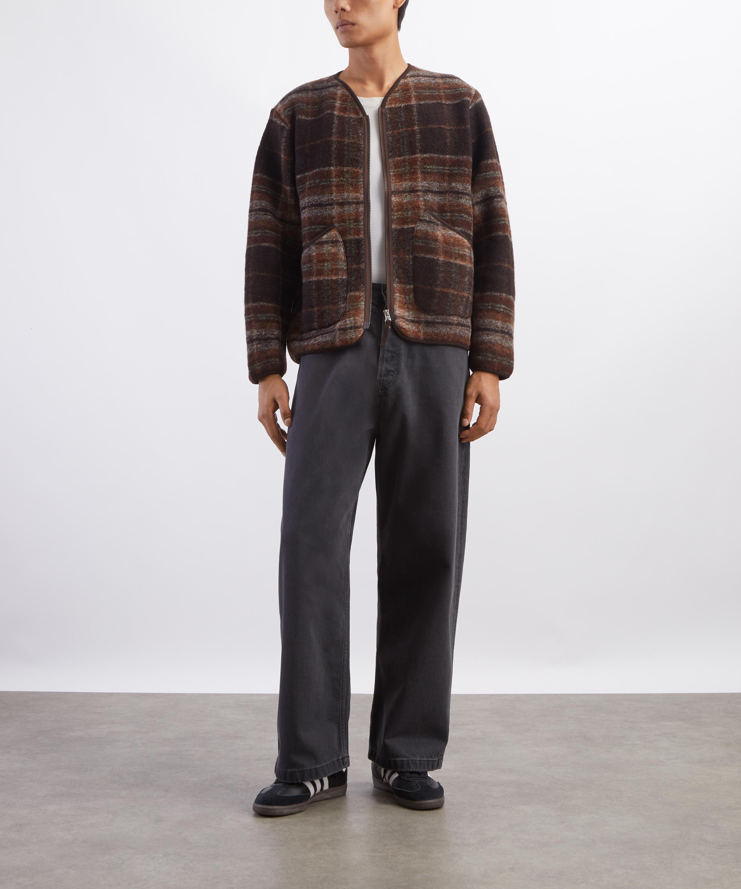 Universal Works - Brown Pino Wool-Fleece Military Liner Jacket image number 1
