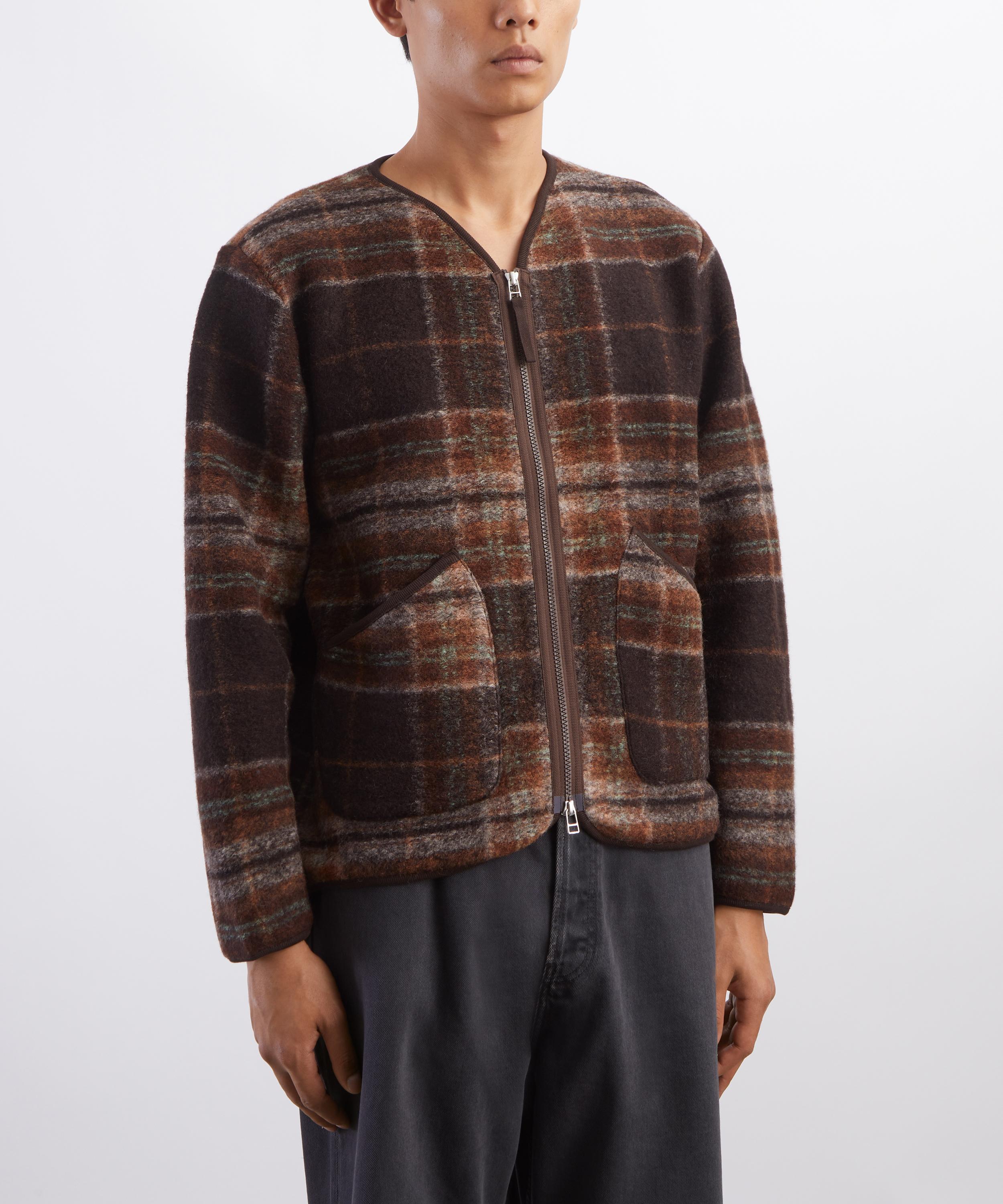 Universal Works - Brown Pino Wool-Fleece Military Liner Jacket image number 2