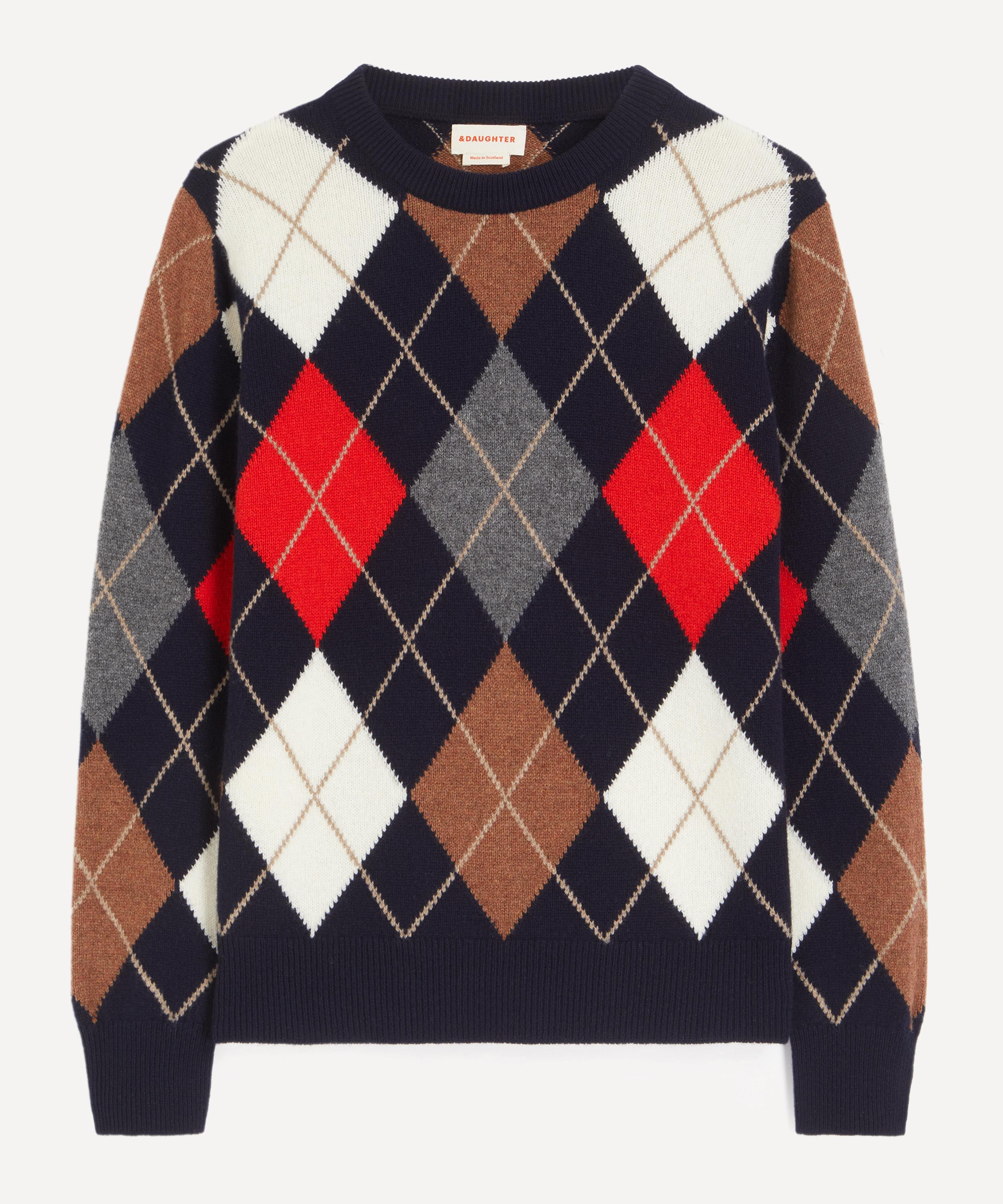 &Daughter - Ava Argyle Crewneck Jumper image number 0