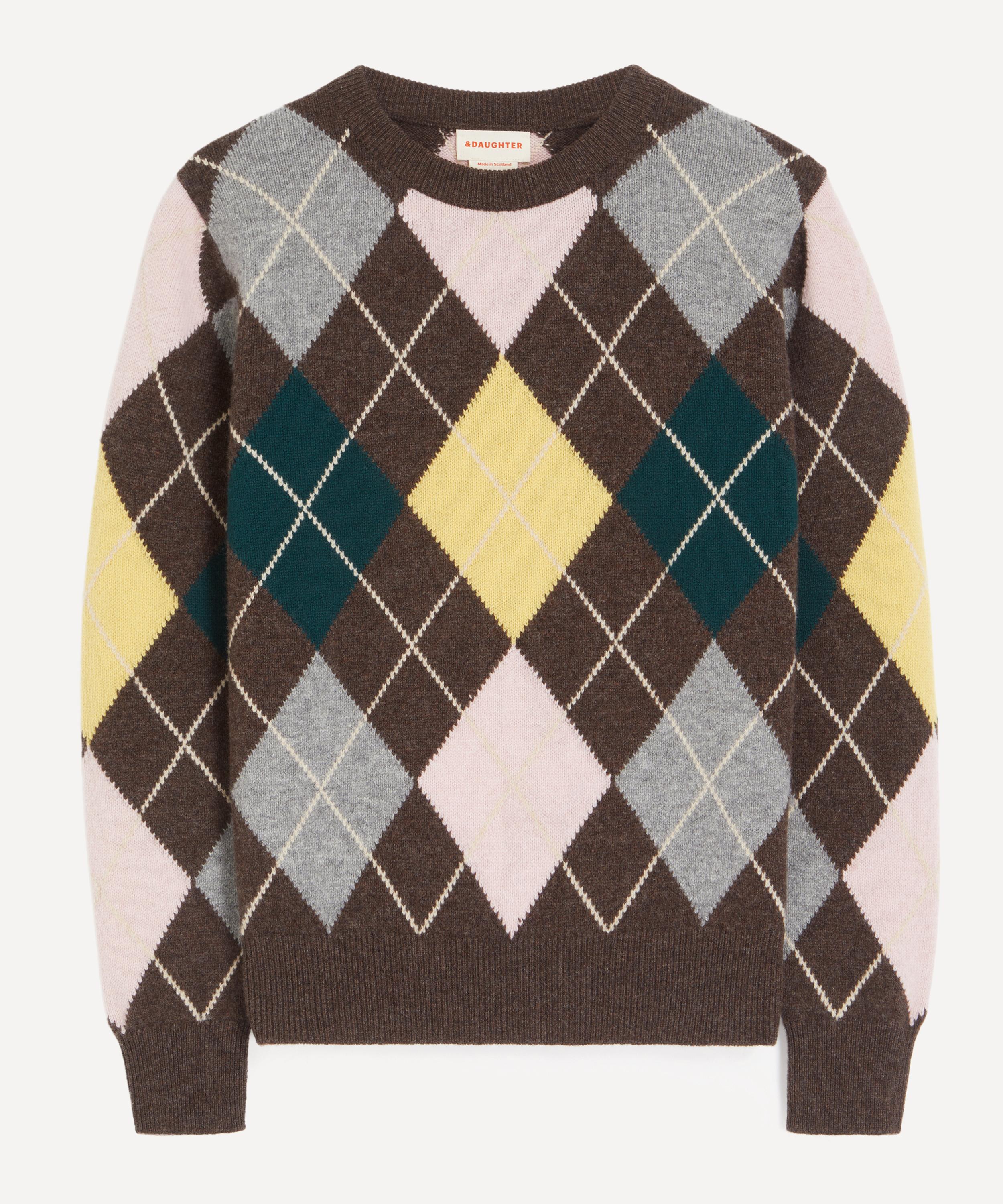 &Daughter - Ava Argyle Crewneck Jumper image number 0