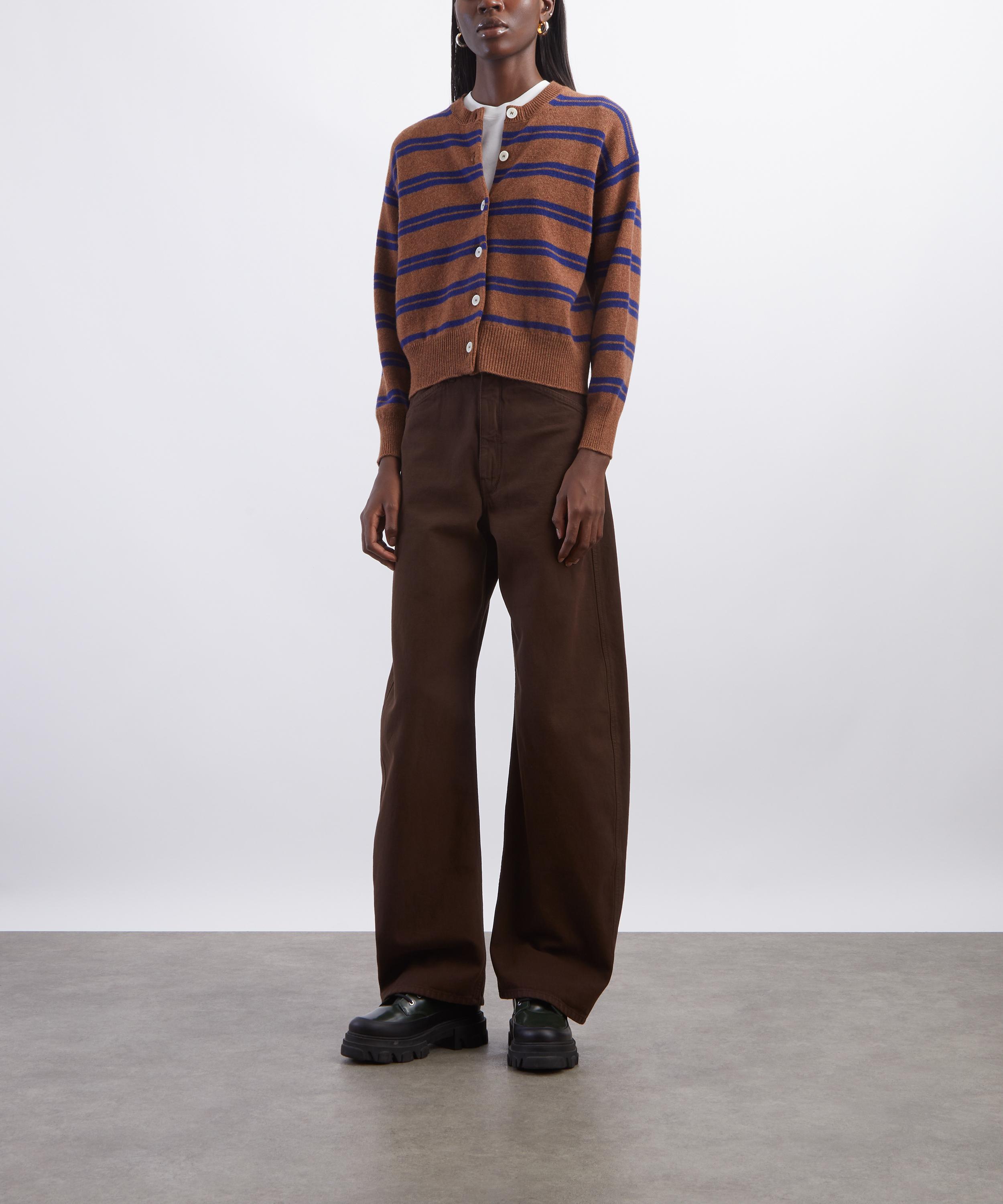 &Daughter - Ada Stripe Crewneck Cardigan image number 1
