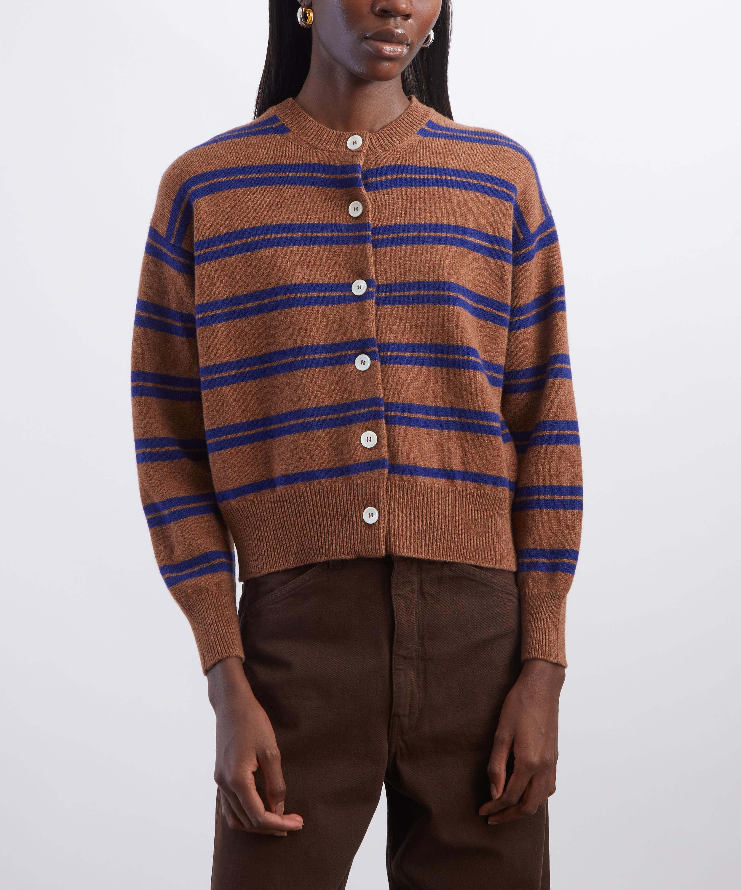 &Daughter - Ada Stripe Crewneck Cardigan image number 2