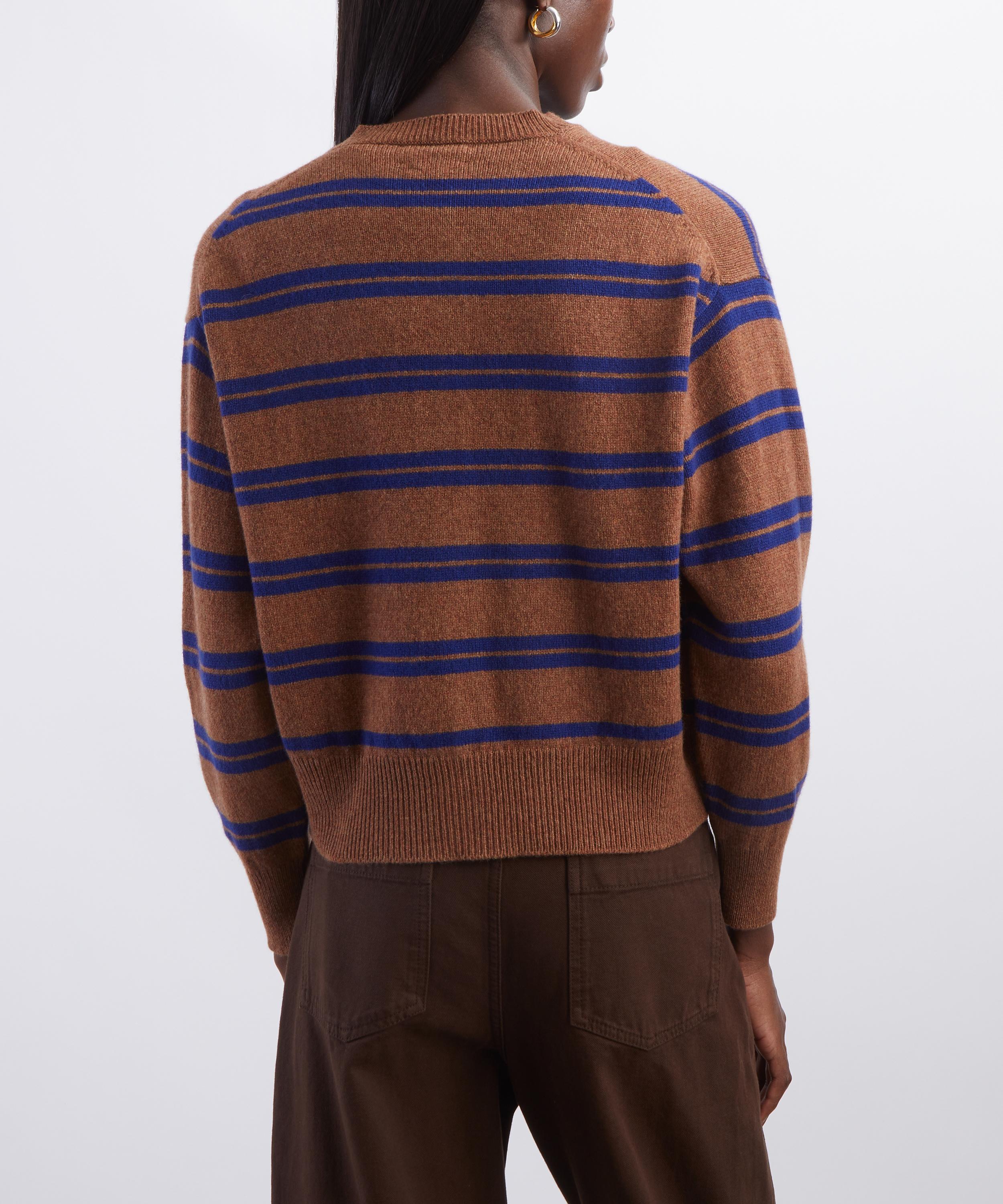 &Daughter - Ada Stripe Crewneck Cardigan image number 3