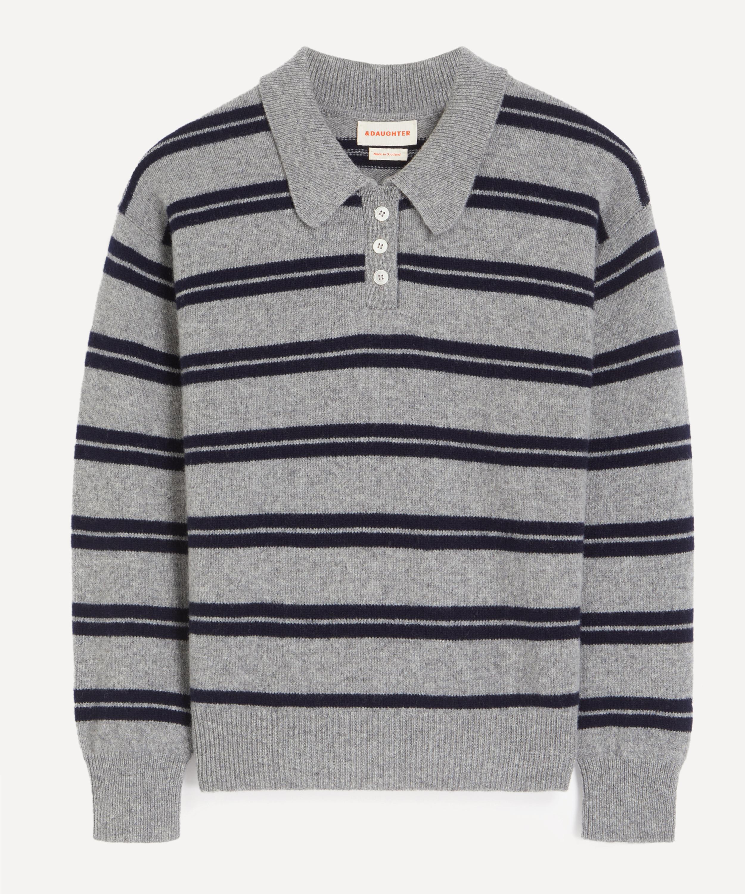 &Daughter - Edie Cashmere Stripe Polo Shirt image number 0