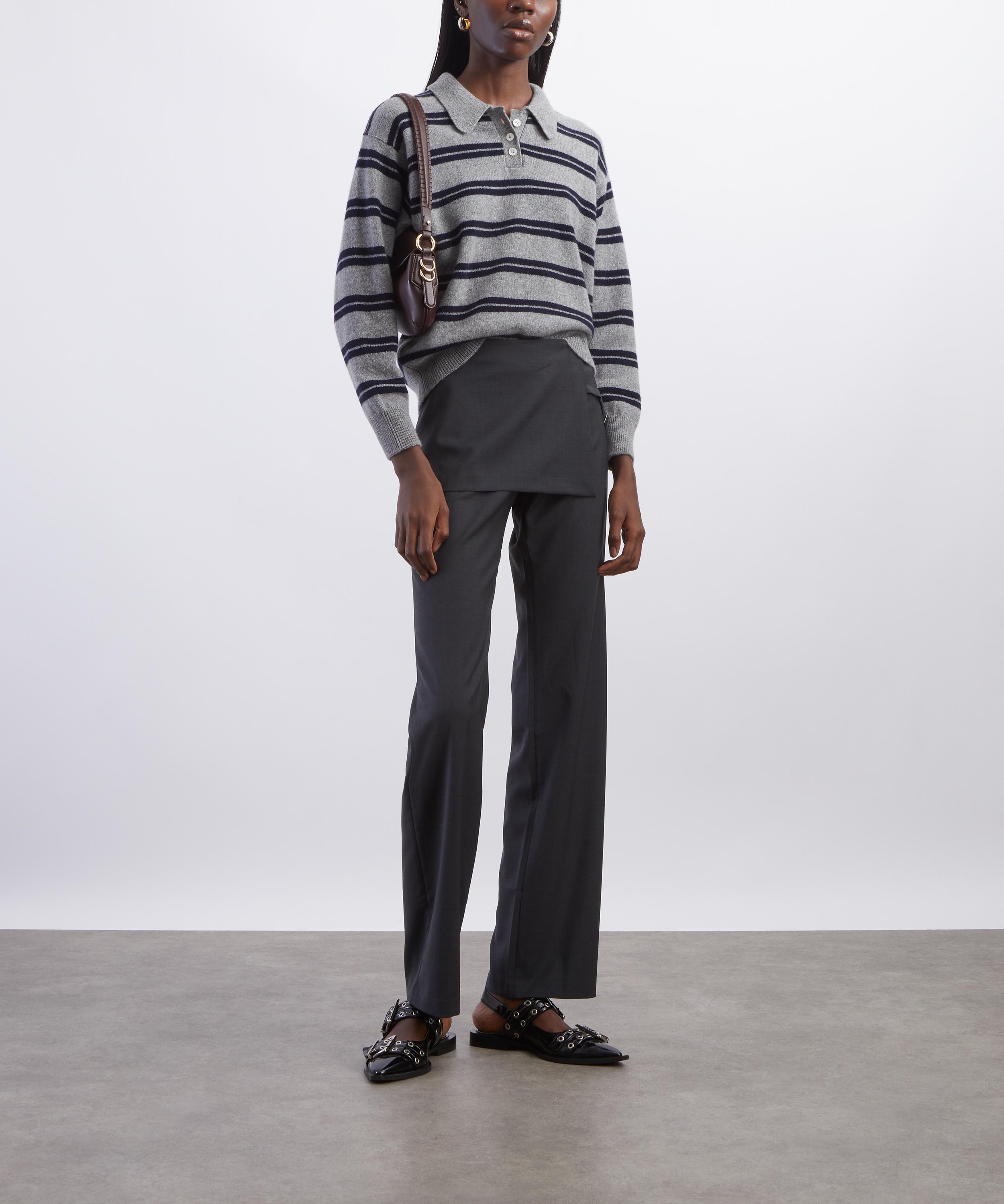 &Daughter - Edie Cashmere Stripe Polo Shirt image number 1
