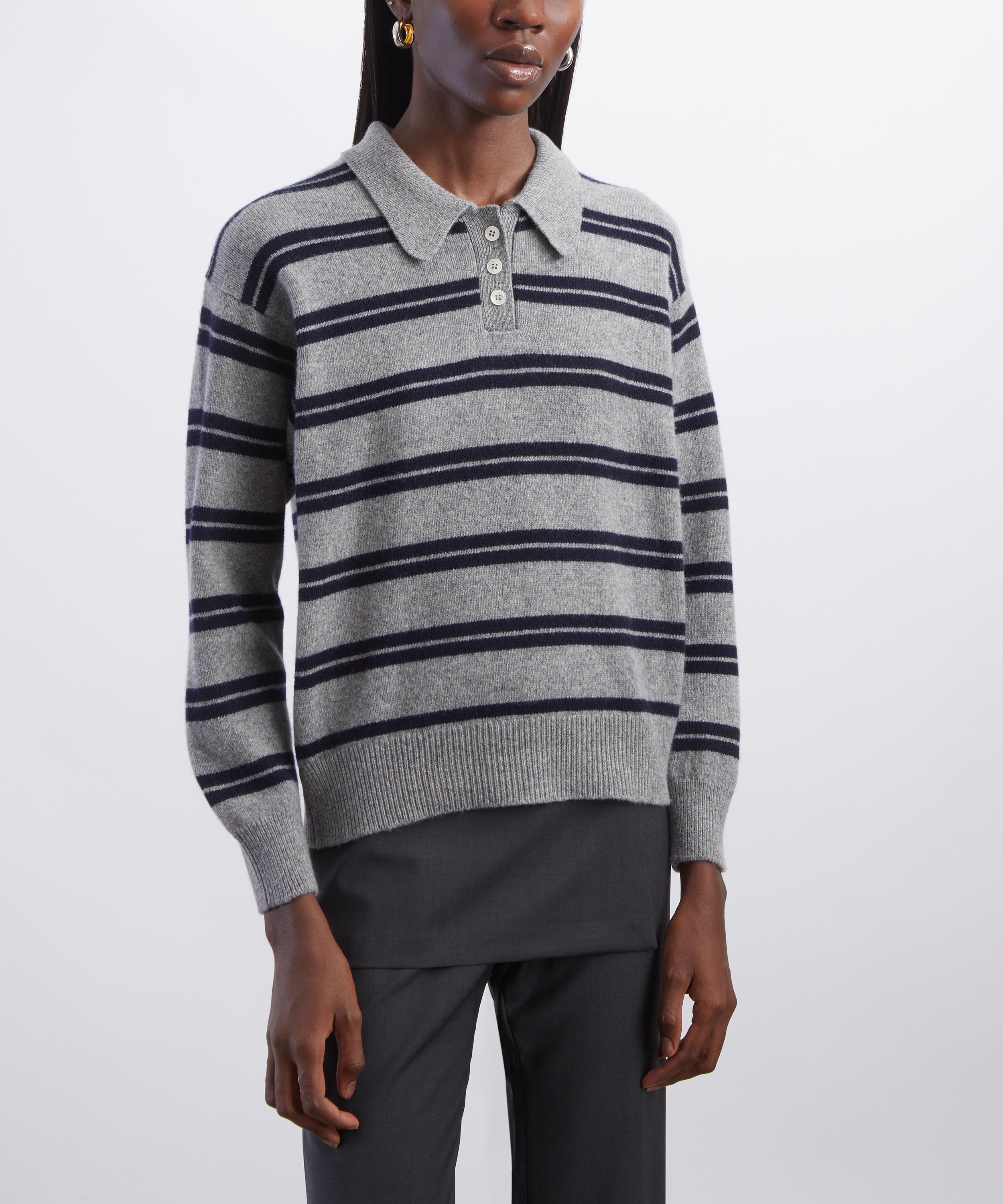 &Daughter - Edie Cashmere Stripe Polo Shirt image number 2
