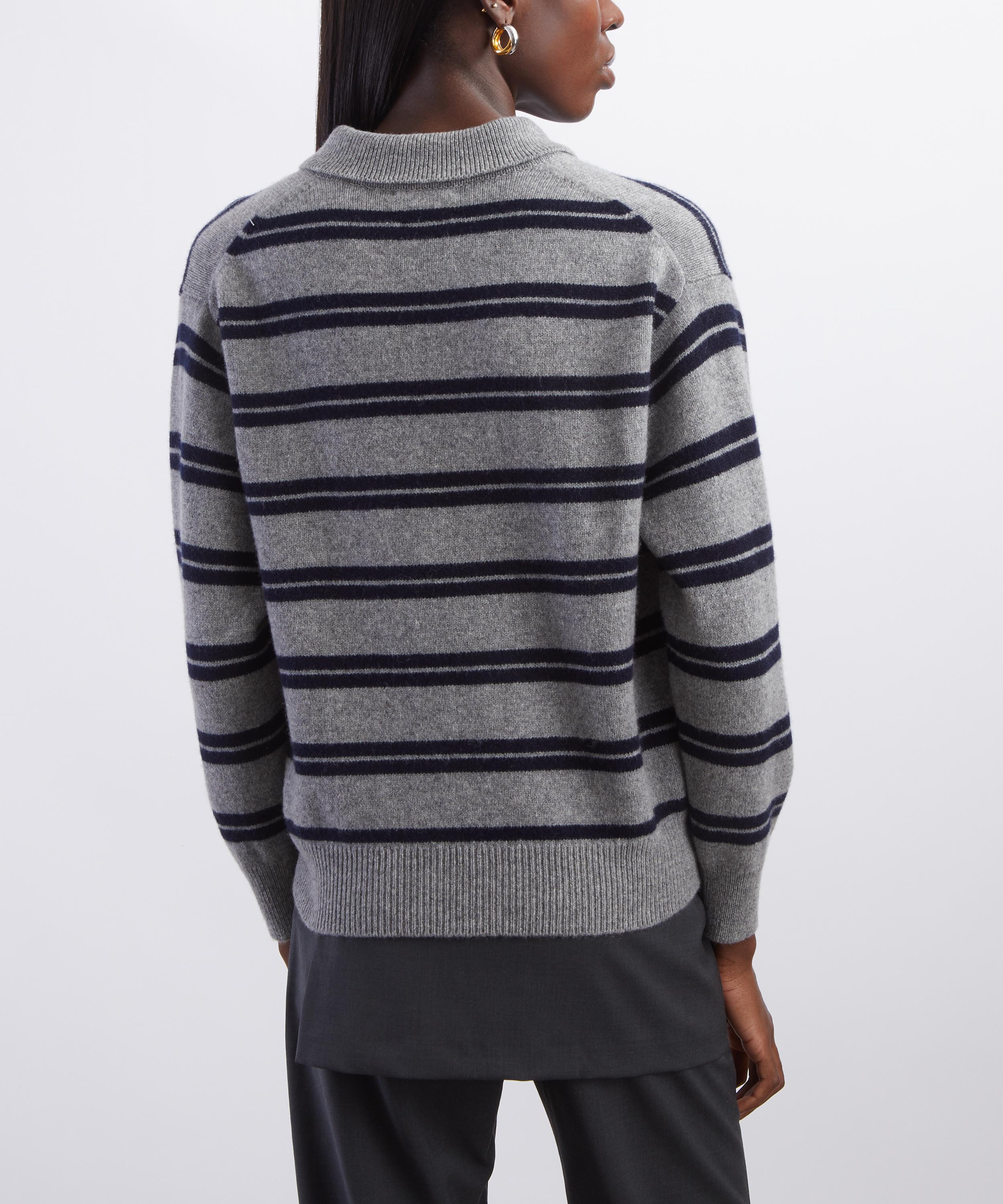 &Daughter - Edie Cashmere Stripe Polo Shirt image number 3
