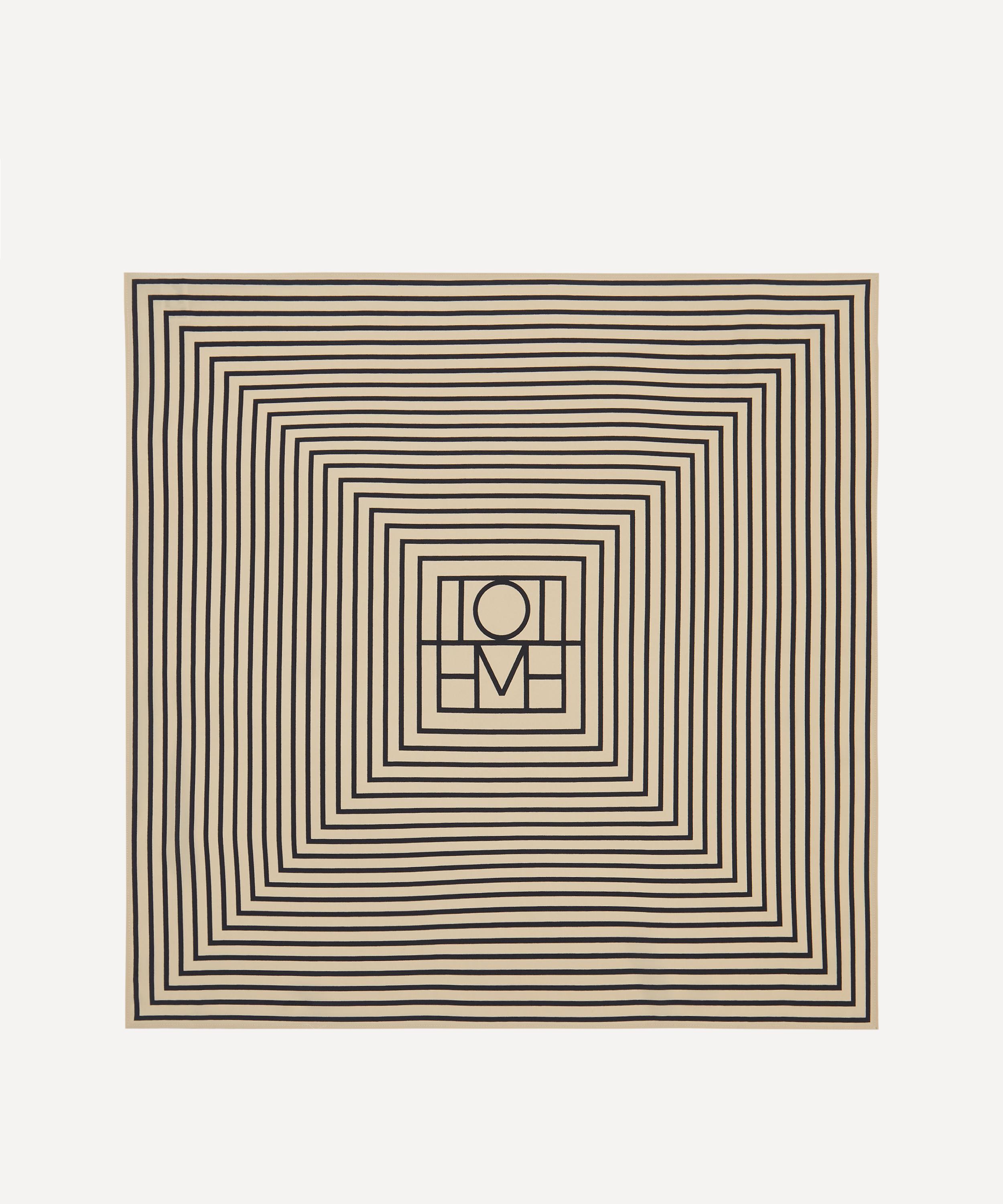 Toteme - Signature Monogram Cr&egrave;me Silk Scarf