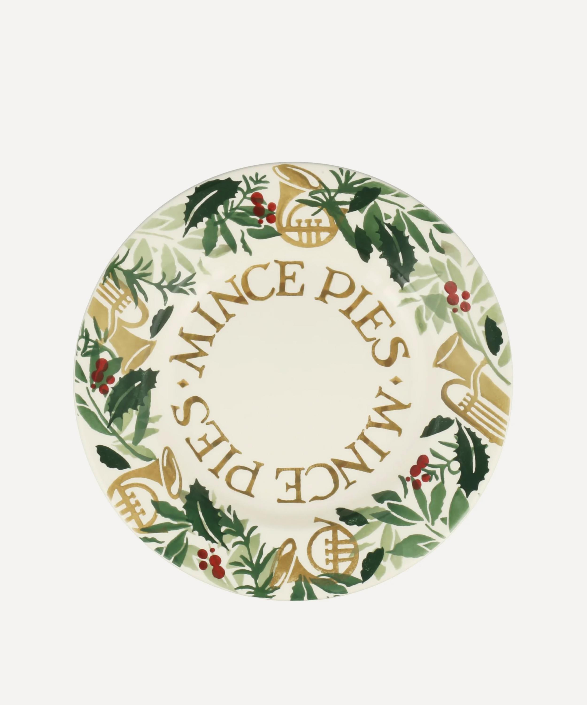 Emma Bridgewater - Bring in the Green Mince Pies 8.5-Inch Plate image number 0