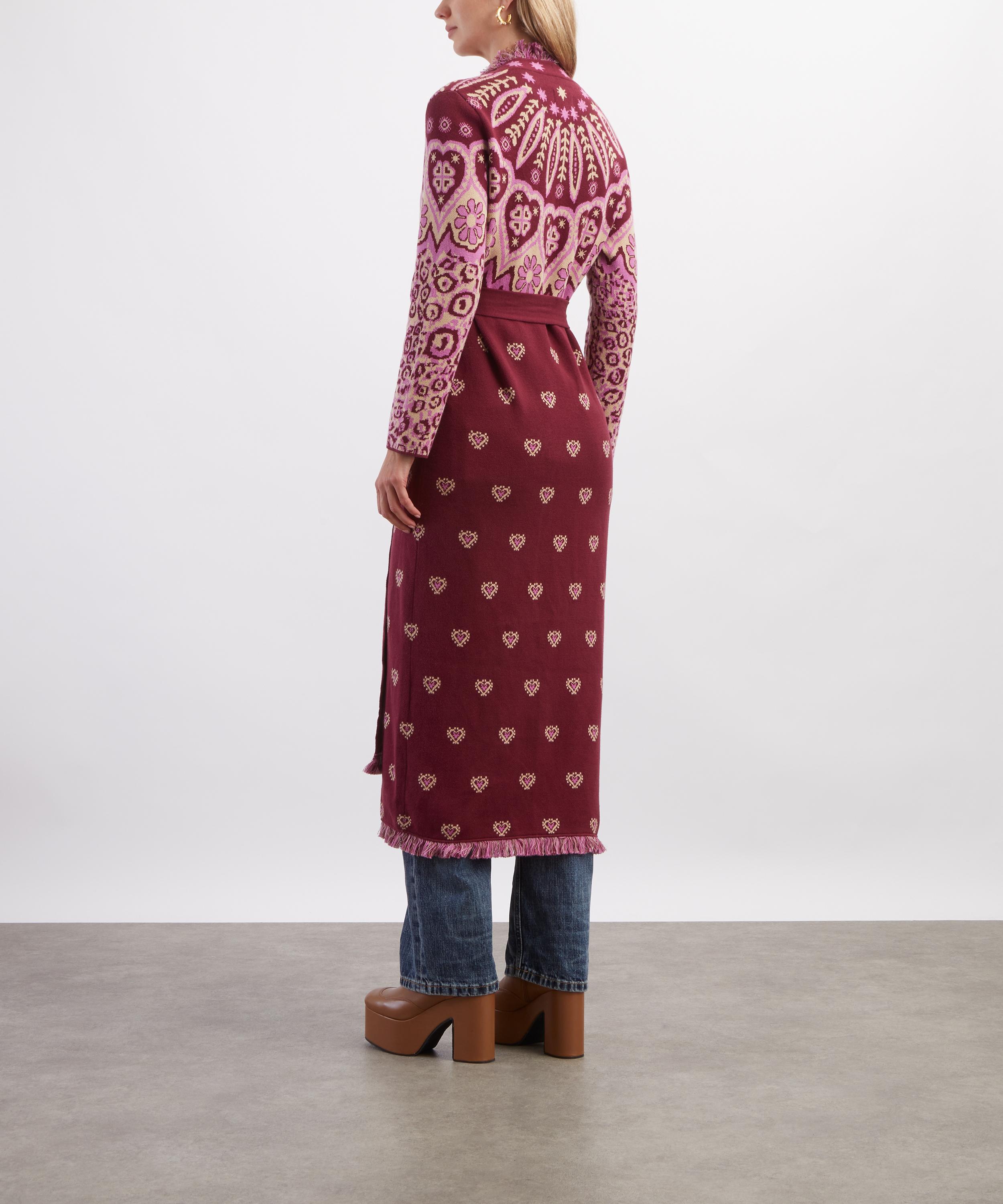 Hayley Menzies - Dalton Duster Burgundy Maxi Cardigan image number 3