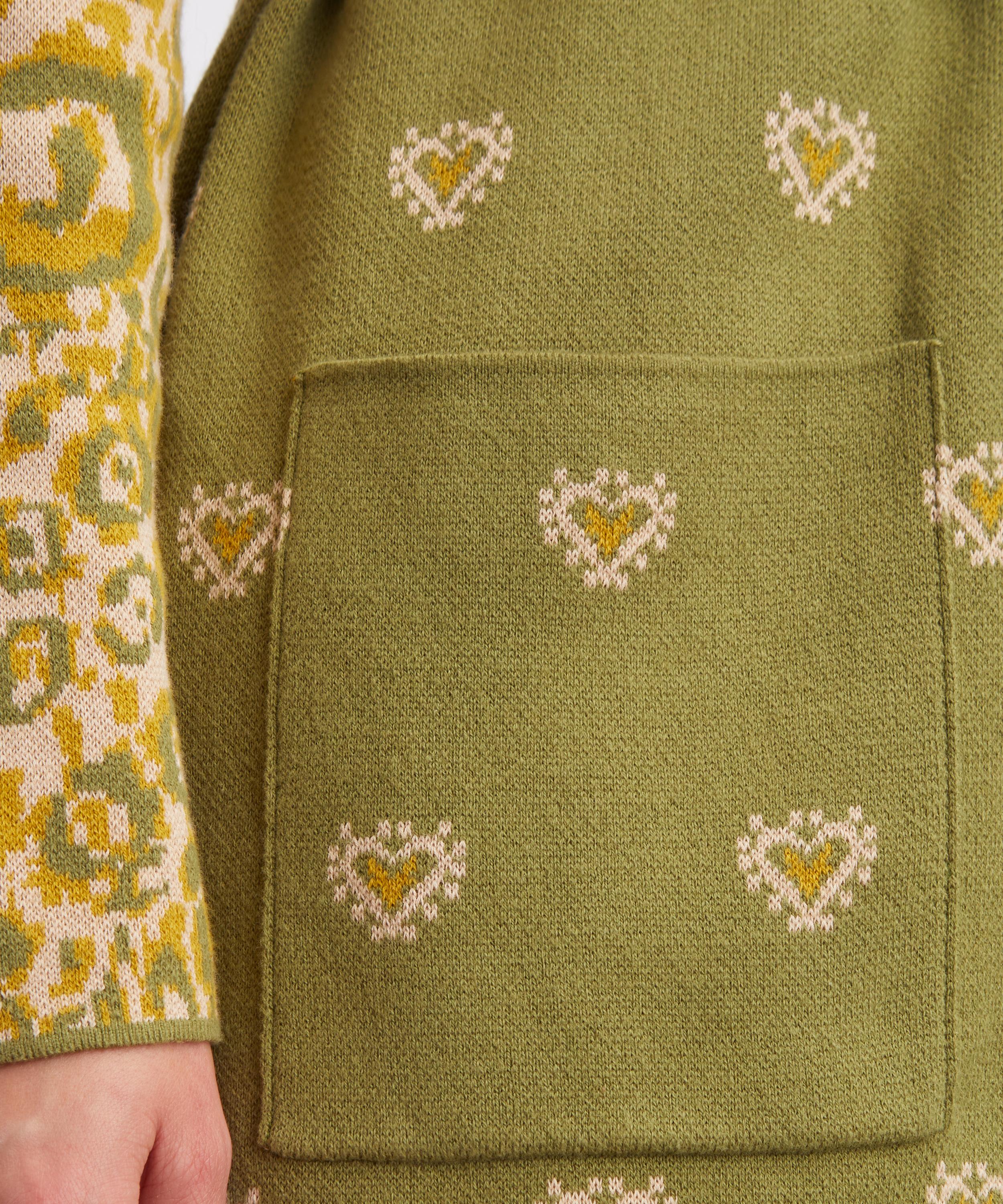 Hayley Menzies - Dalton Jacquard Green Cardigan image number 4