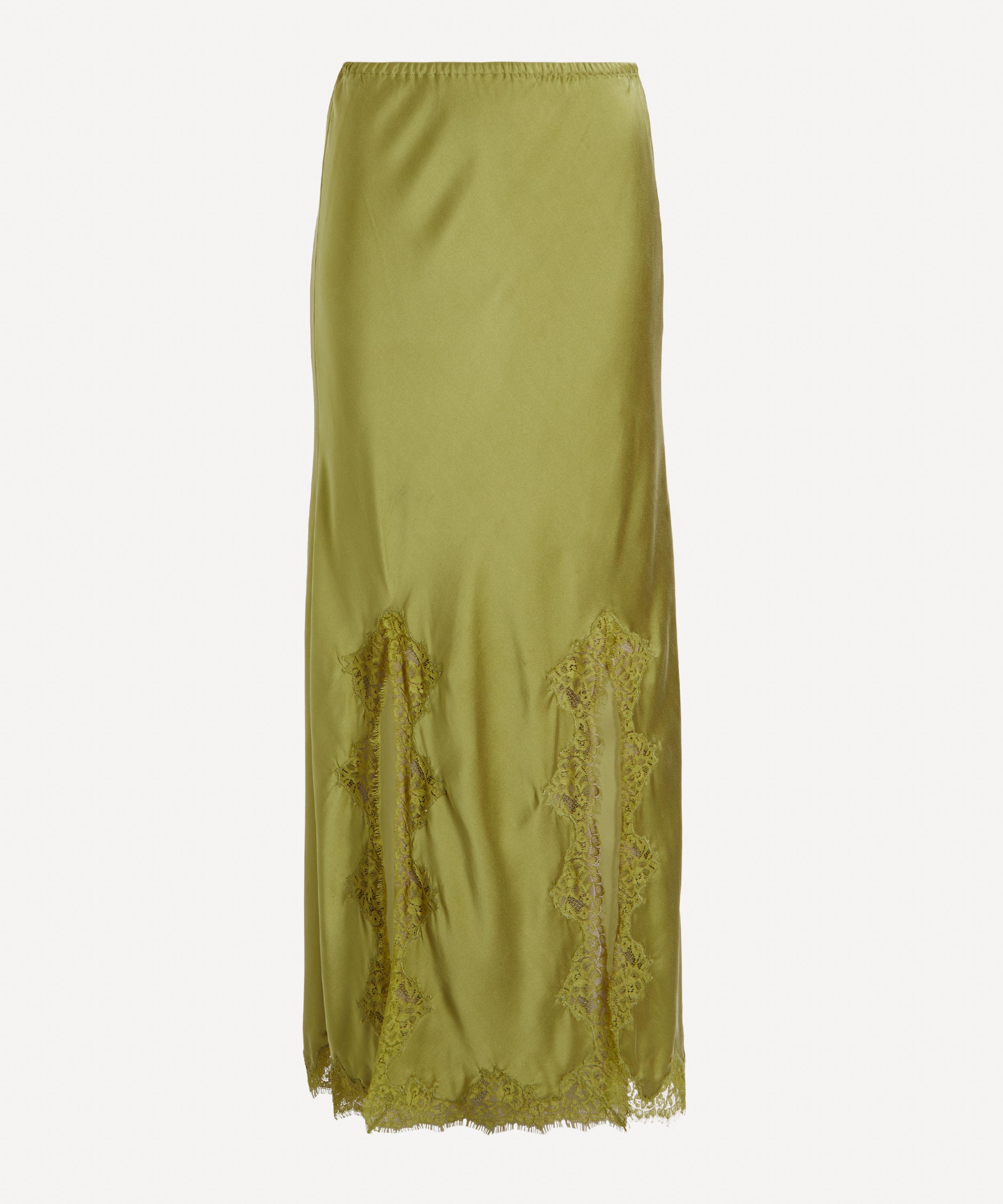 Hayley Menzies - Liv Green Silk Skirt