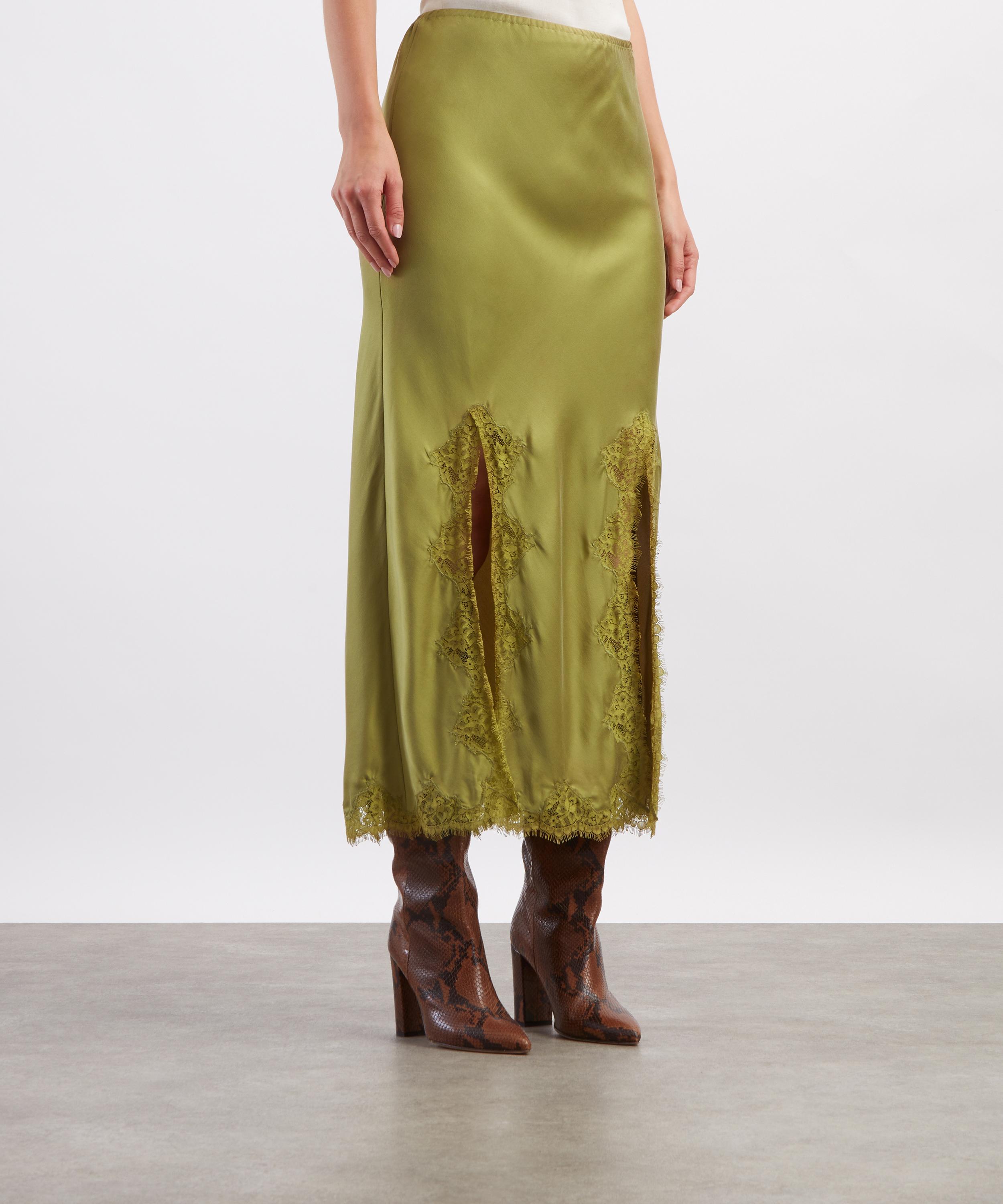 Hayley Menzies - Liv Green Silk Skirt image number 2