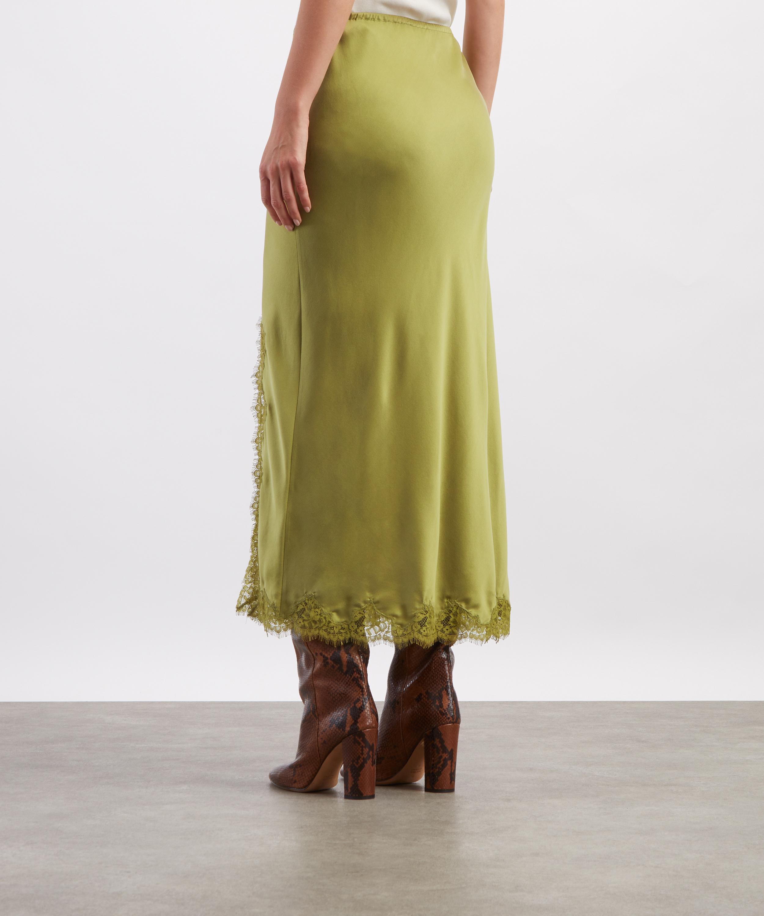 Hayley Menzies - Liv Green Silk Skirt image number 3
