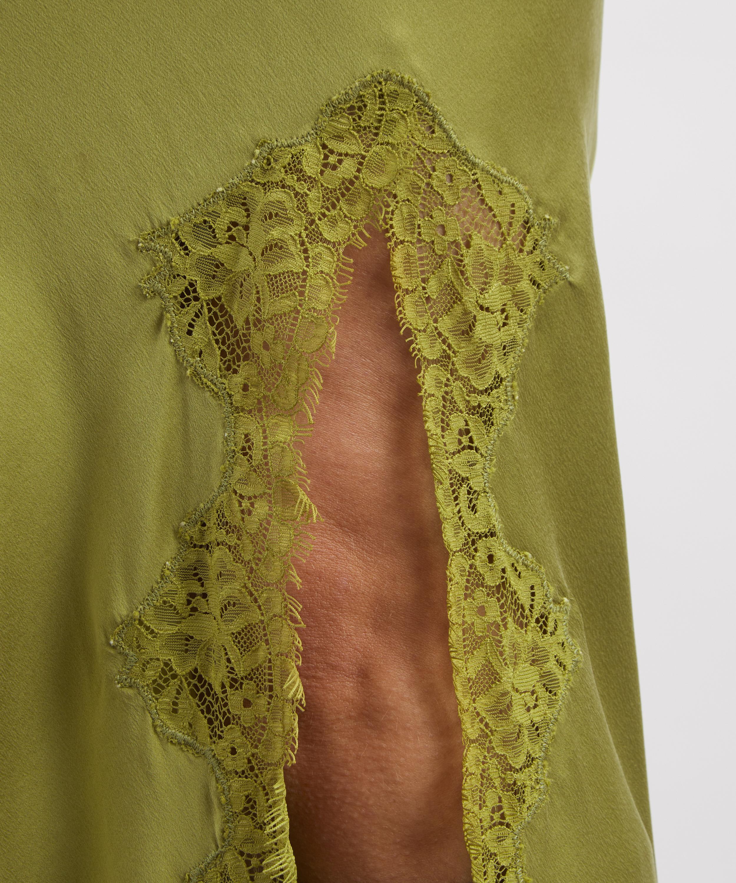 Hayley Menzies - Liv Green Silk Skirt image number 4