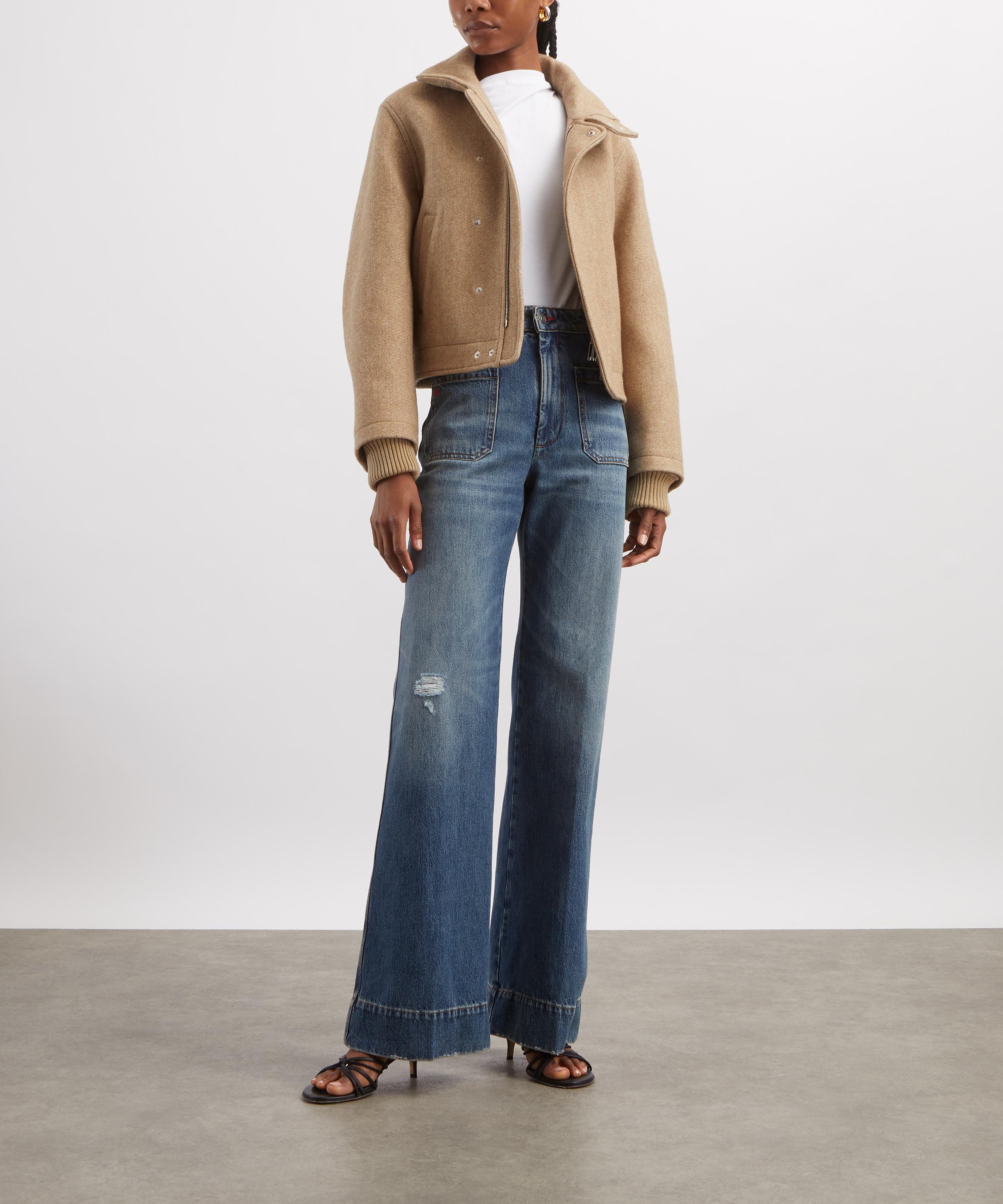 Victoria Beckham - Camel Melange Bomber Jacket image number 1